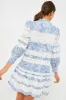 Lace Trim Blue Etched Floral Emmie Mini Dress sold by Tuckernuck