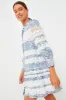 Lace Trim Blue Etched Floral Emmie Mini Dress sold by Tuckernuck