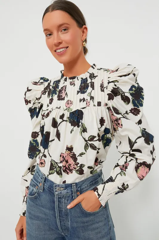 Jardin Print Irina Blouse sold by Tuckernuck