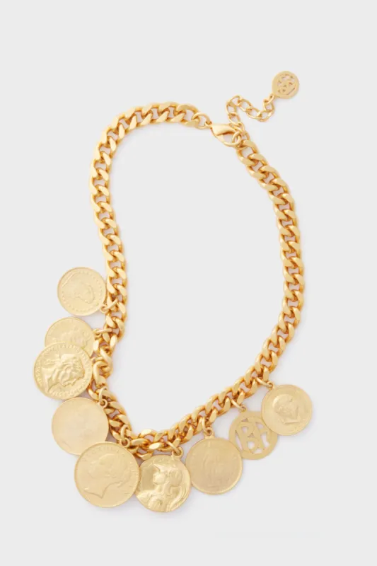 24K Gold Plated Coin Necklace sold by Tuckernuck
