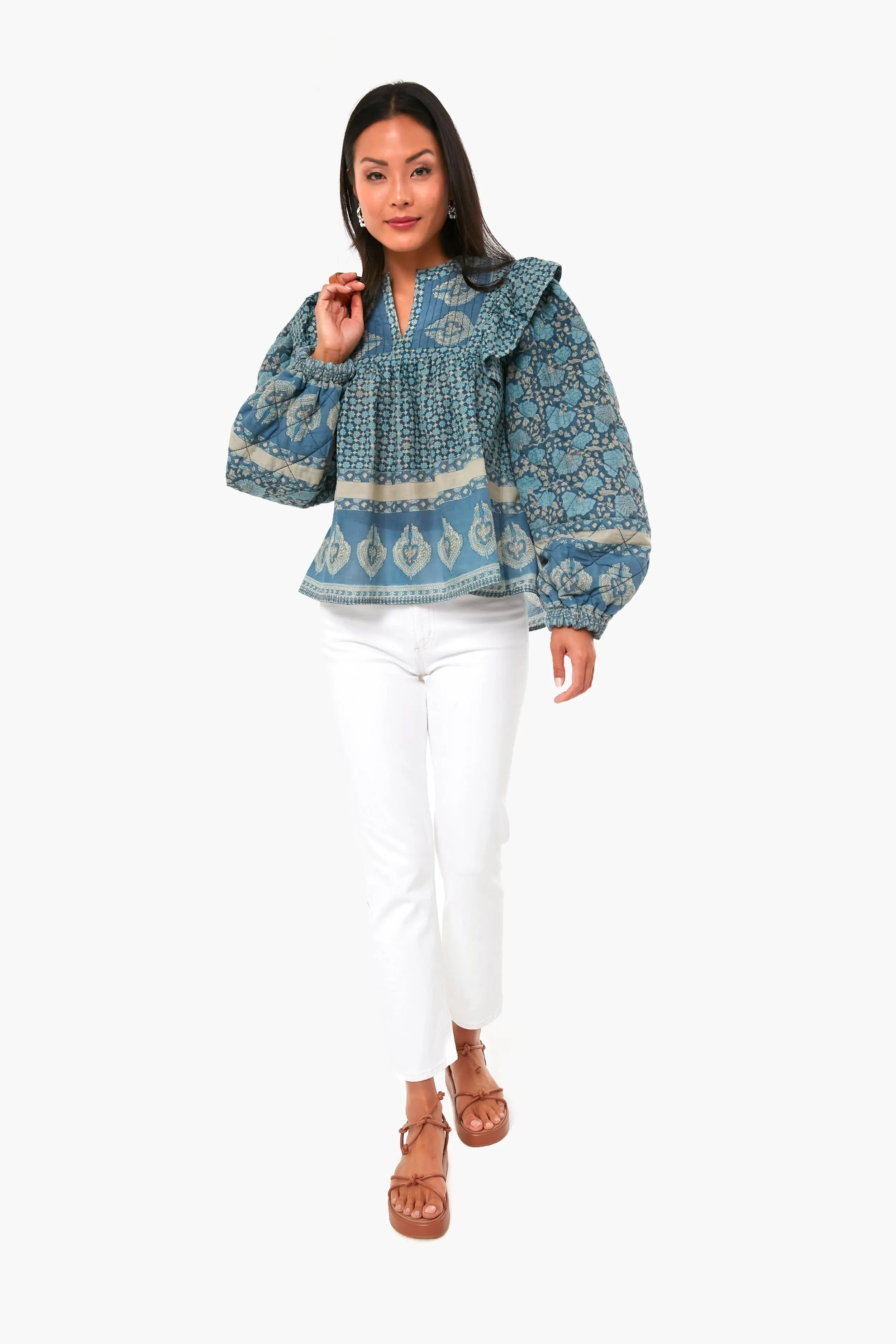 Blue Baroque Earrings sold by Tuckernuck product image thumbnail 3