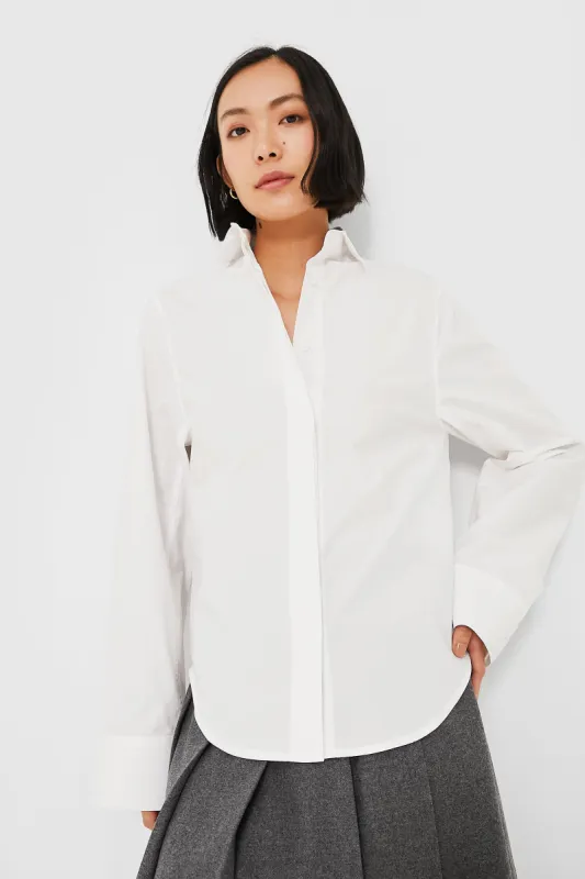 White Cotton Wide Sleeve Shirt sold by Tuckernuck