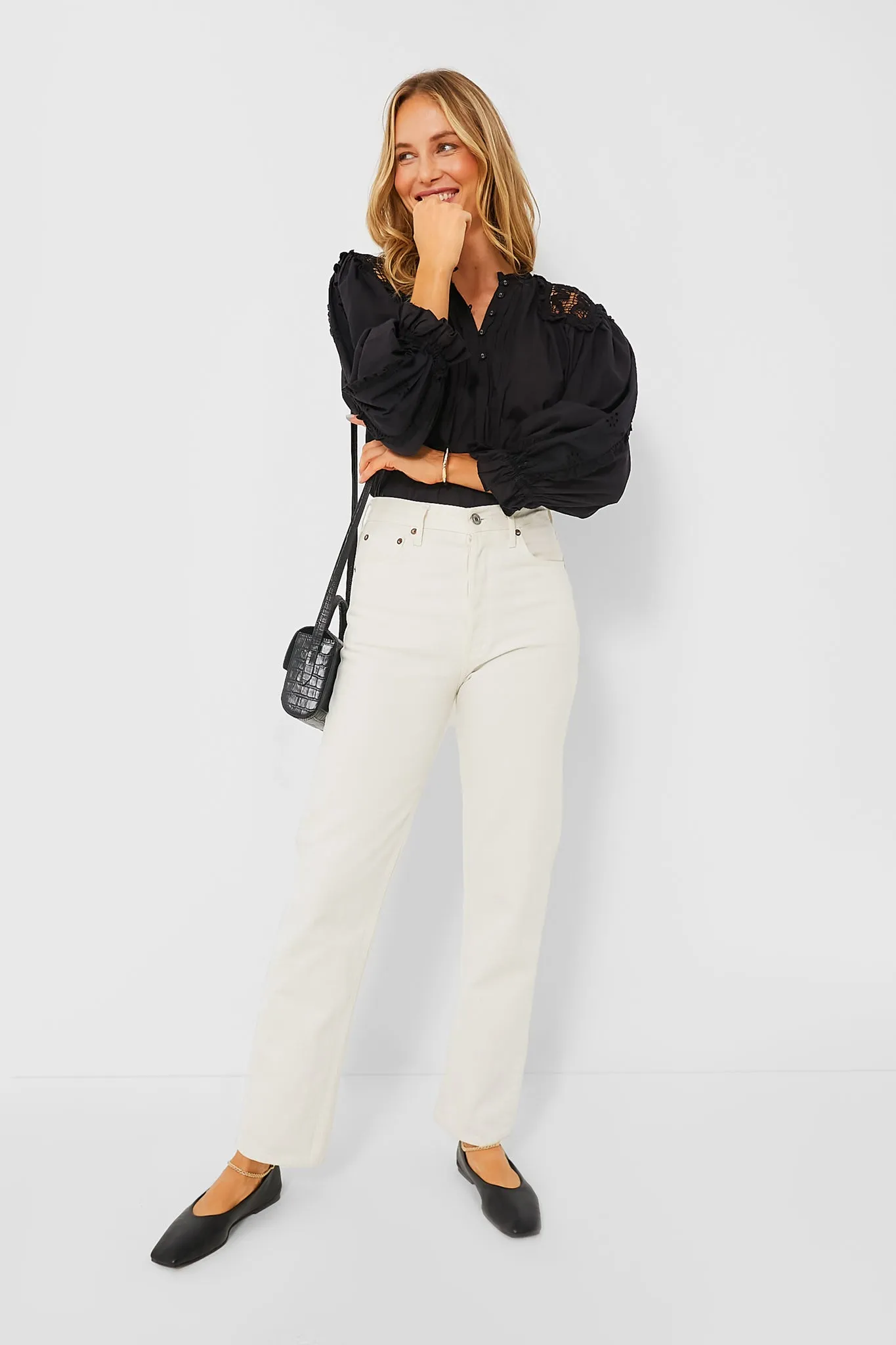 Black Claudia Blouse sold by Tuckernuck product image thumbnail 2