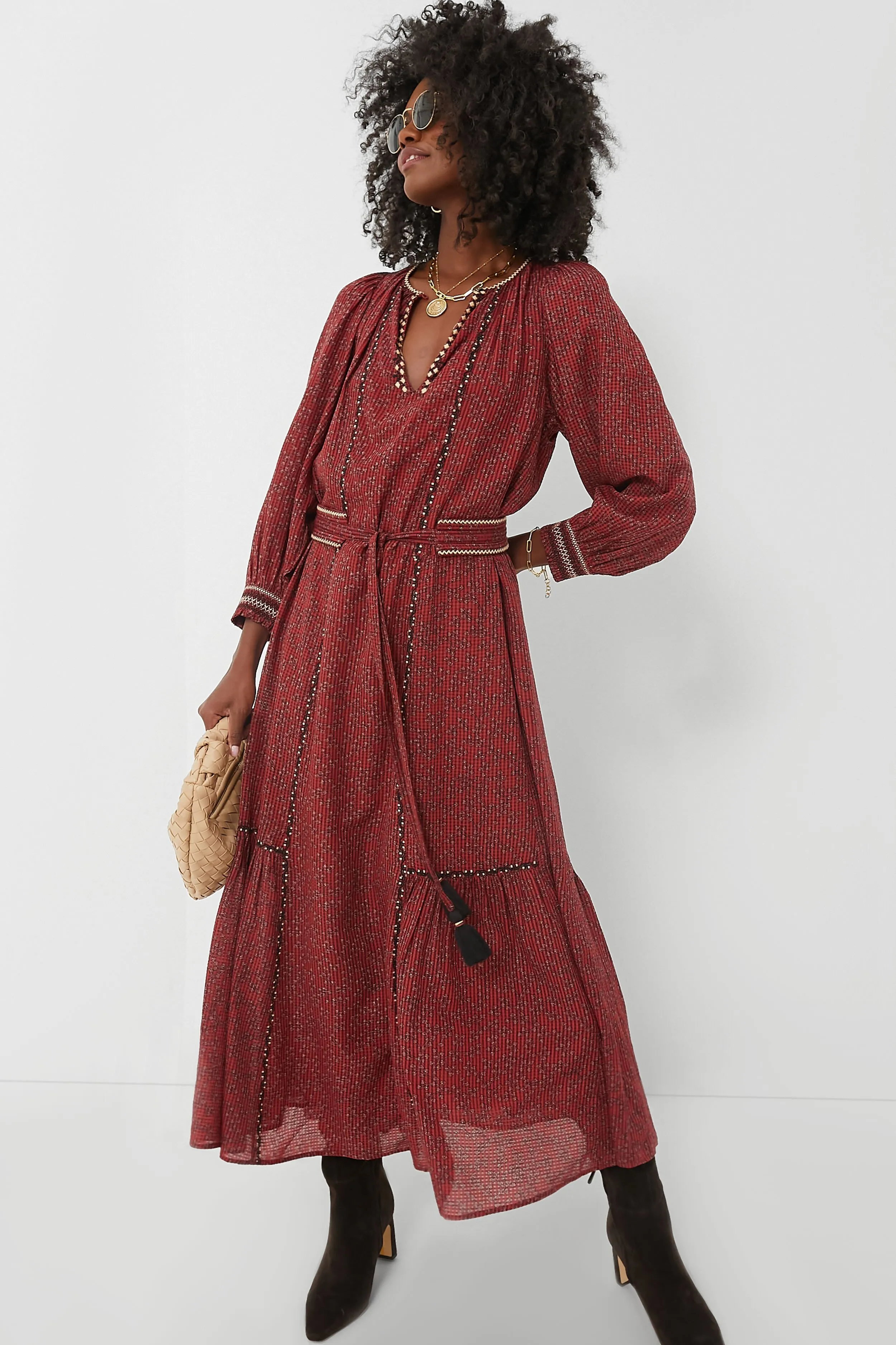 Persan Arabelle Midi Dress sold by Tuckernuck