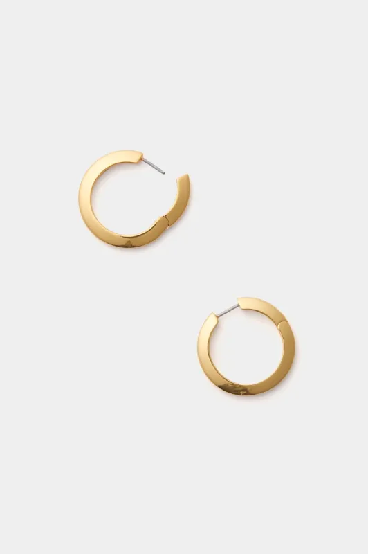 Gold Toni Hinged Hoop Earrings sold by Tuckernuck