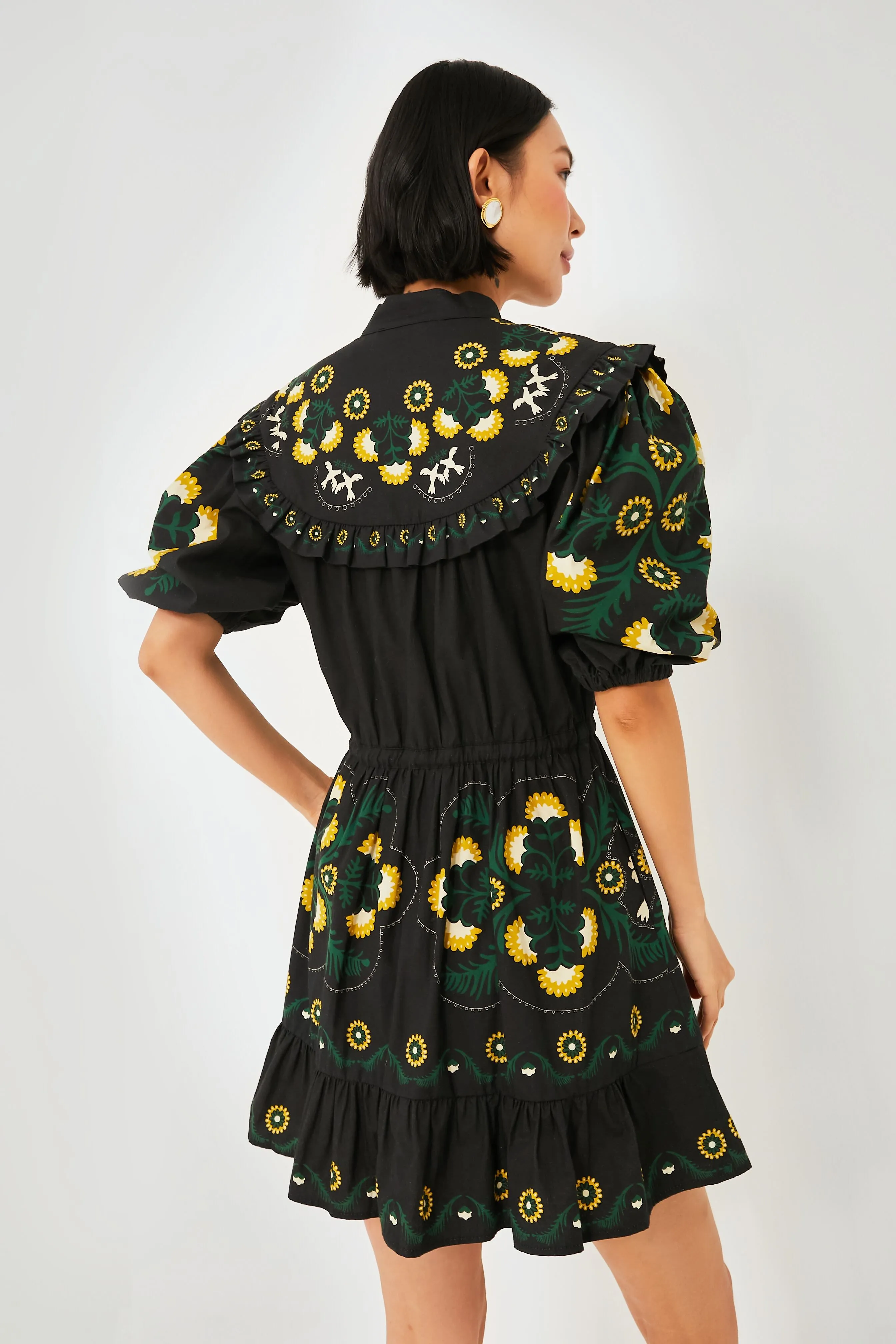 Black Perle Print Puff Sleeve Dress sold by Tuckernuck product image thumbnail 4
