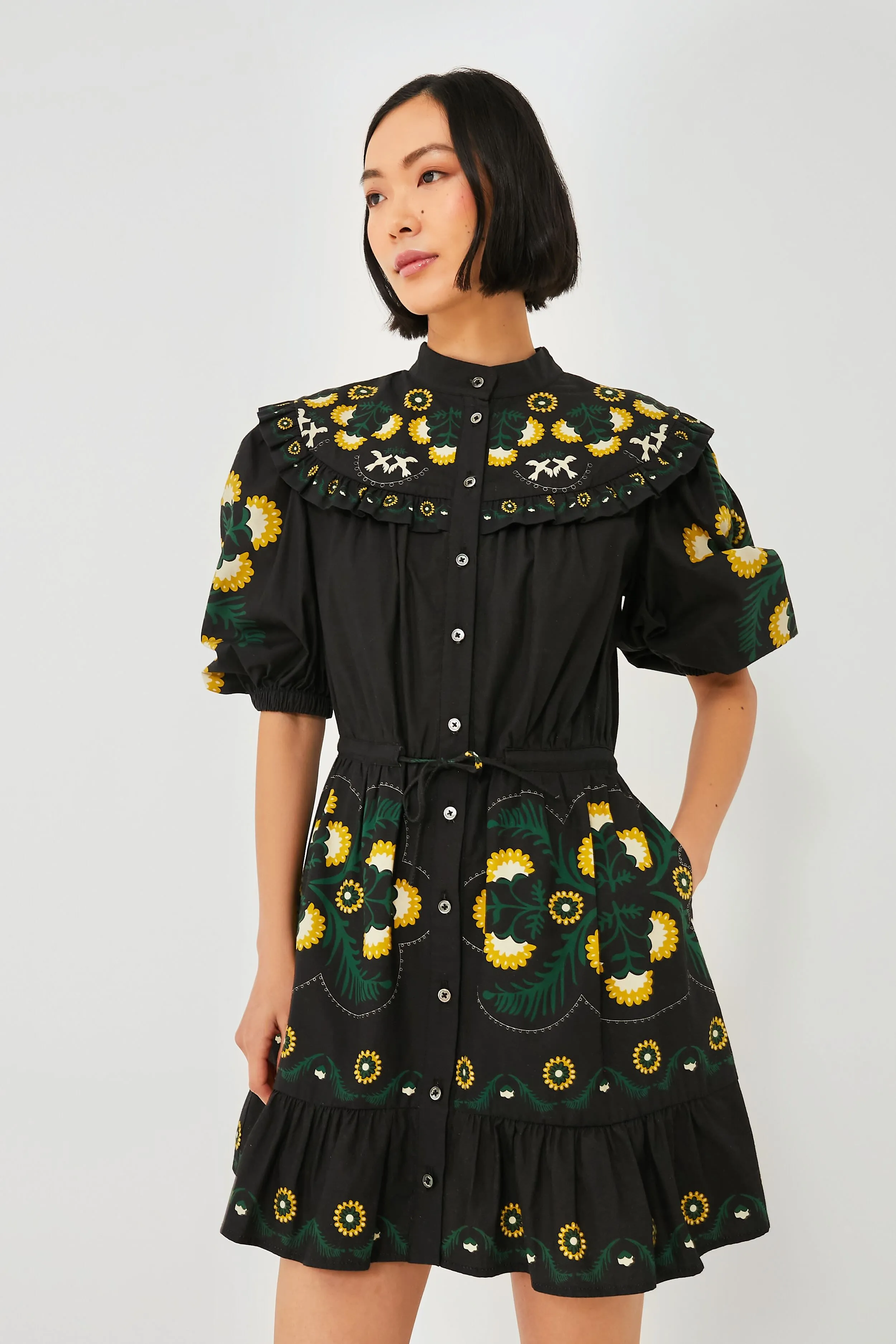 Black Perle Print Puff Sleeve Dress sold by Tuckernuck product image thumbnail 2