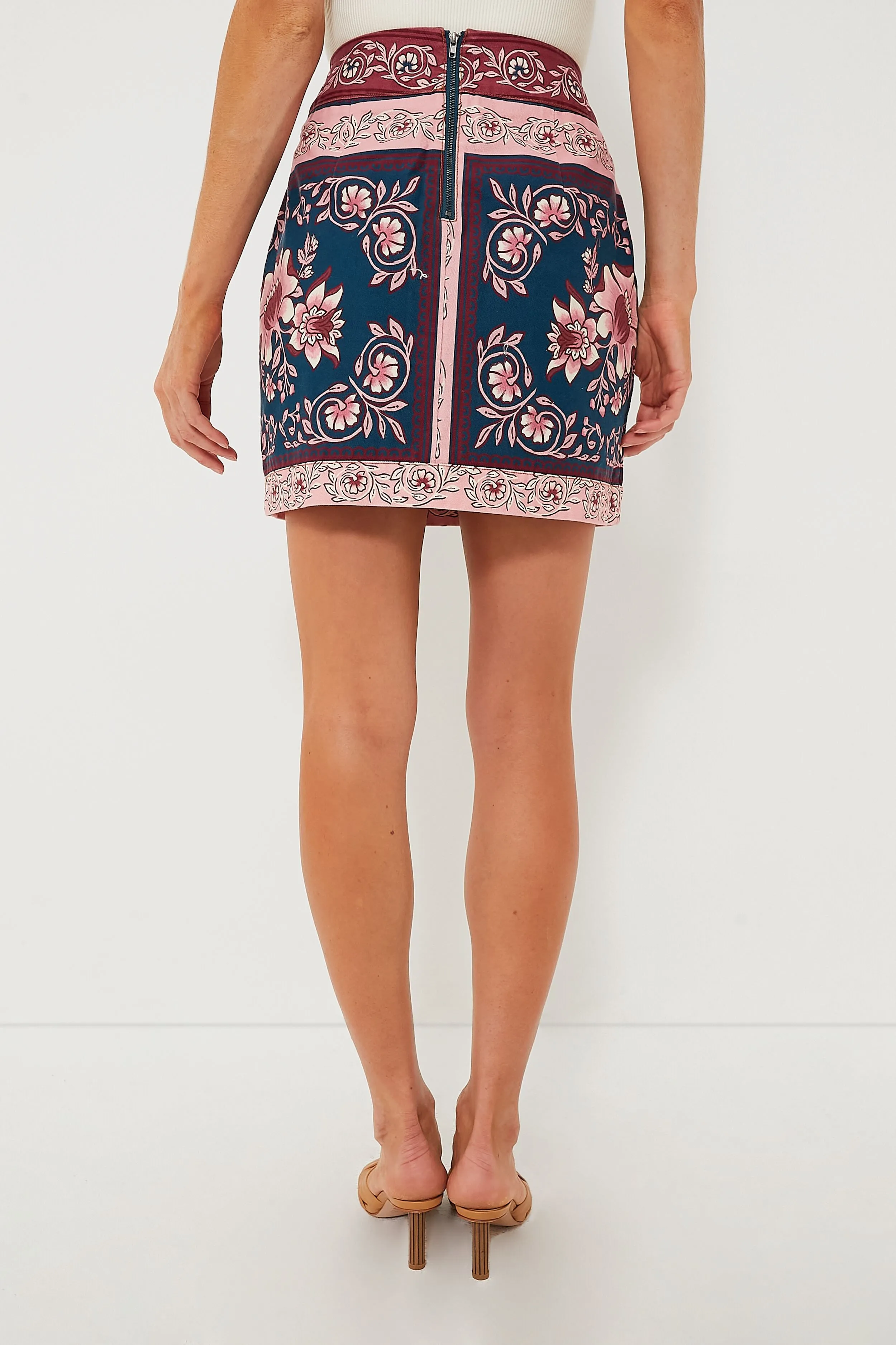 Teal Ainika Charm Overlapped Mini Skirt sold by Tuckernuck product image thumbnail 4