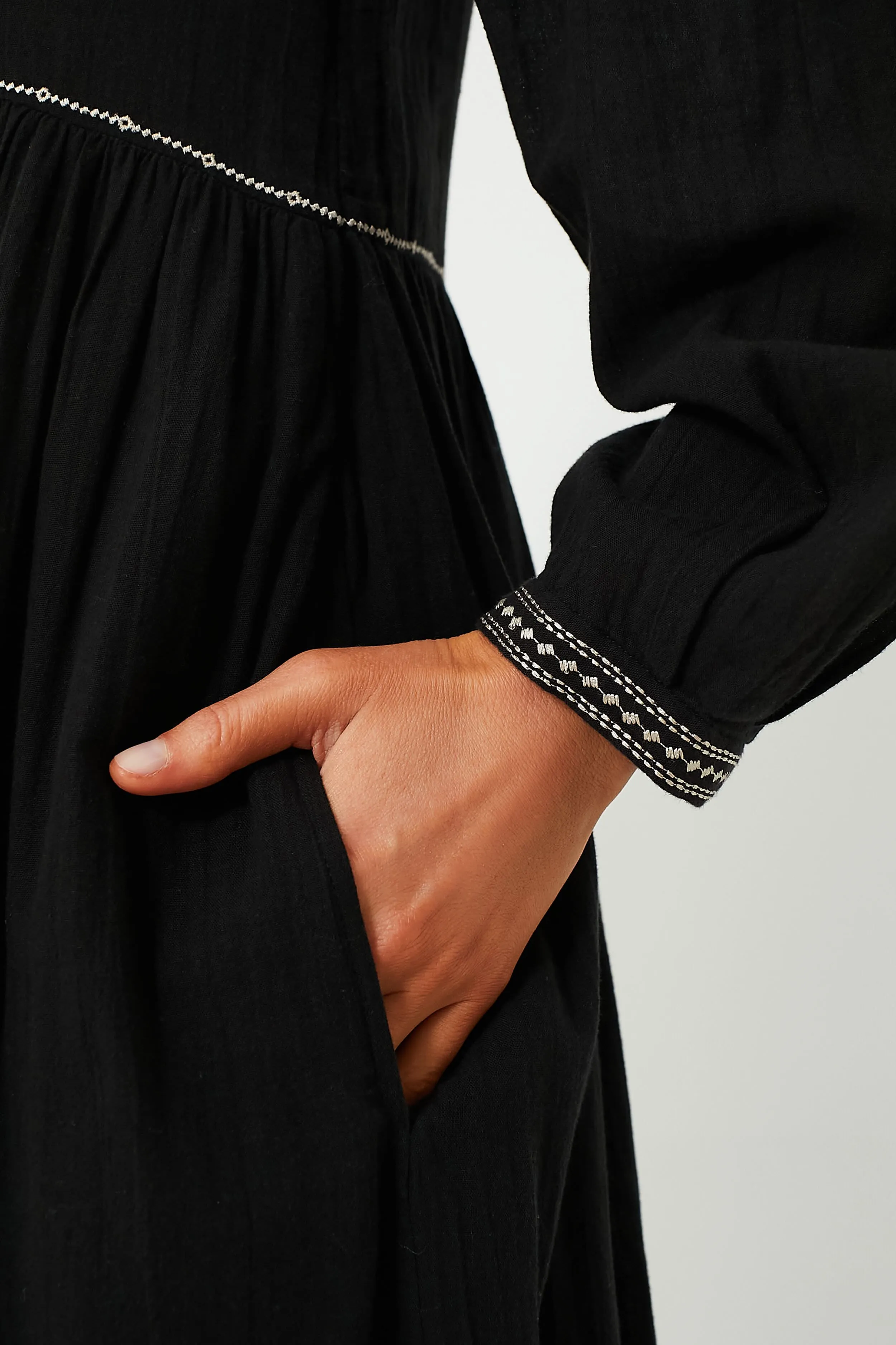 Black Embroidered Pippa Dress sold by Tuckernuck product image thumbnail 5