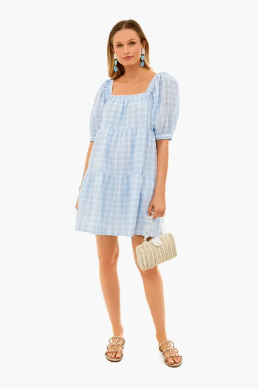 Light Blue Gingham Gretta Mini Dress sold by Tuckernuck