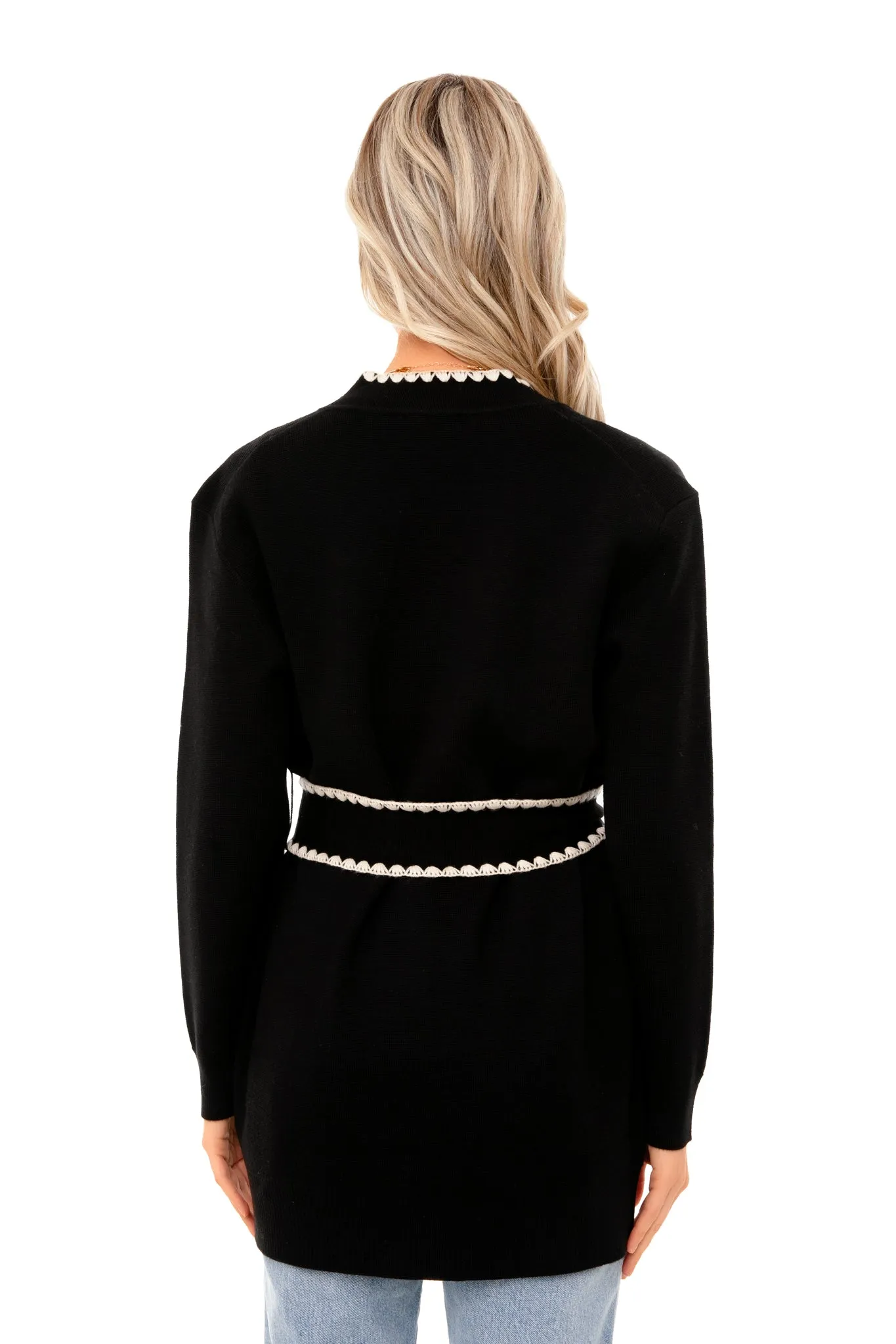 Black Belted Cardigan sold by Tuckernuck product image thumbnail 4