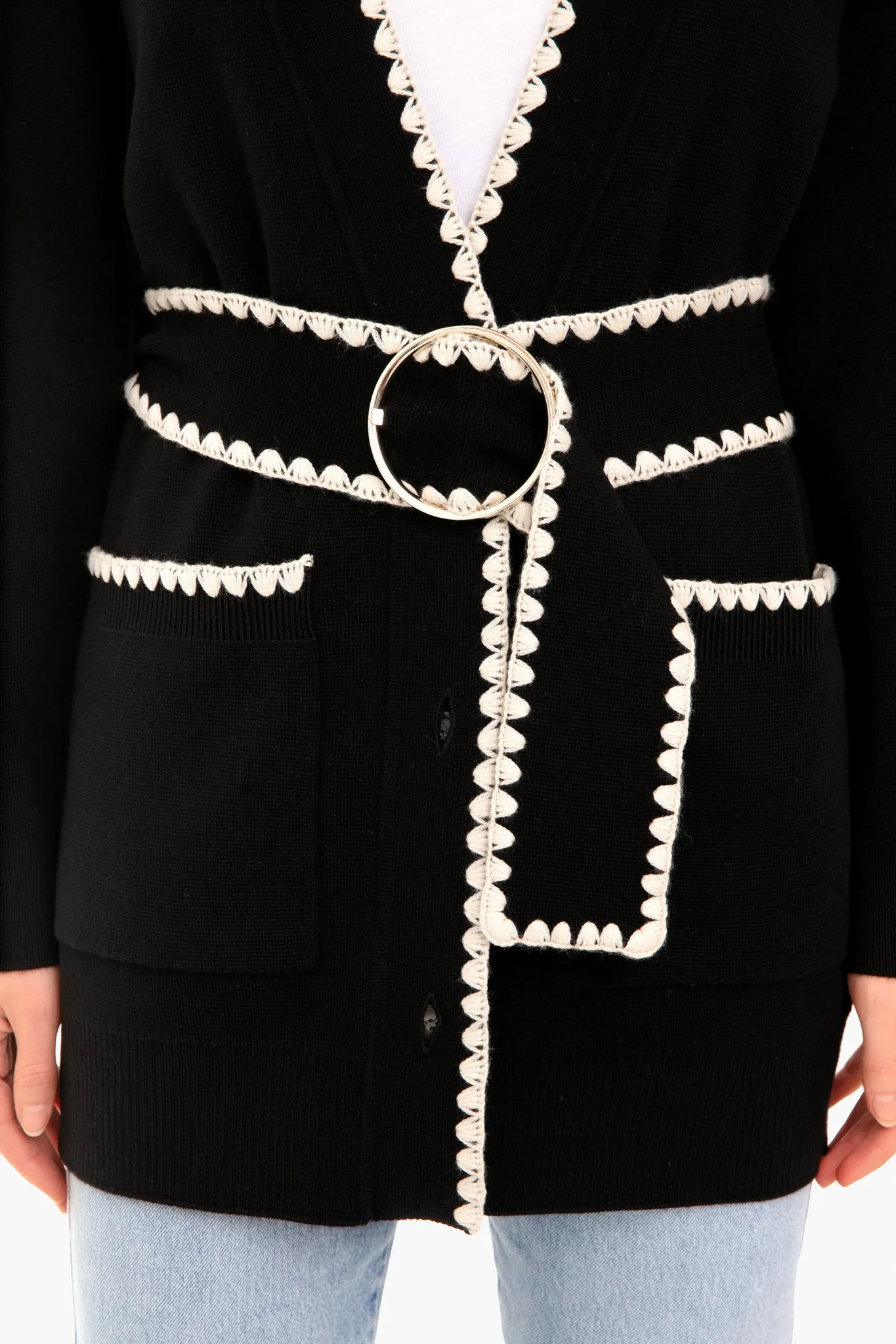 Black Belted Cardigan sold by Tuckernuck product image thumbnail 5