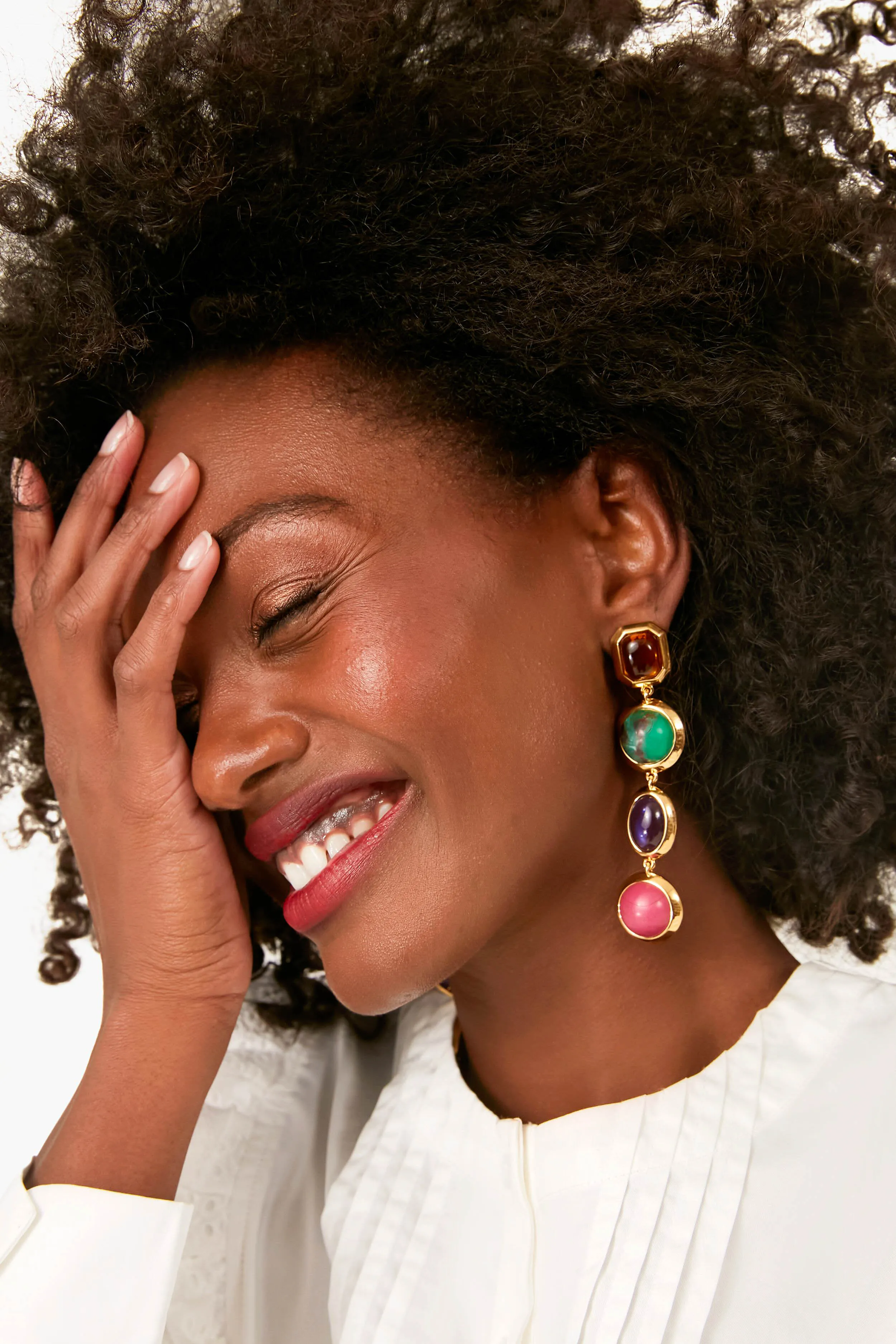 Bezel Jewel Linear Earrings sold by Tuckernuck product image thumbnail 2