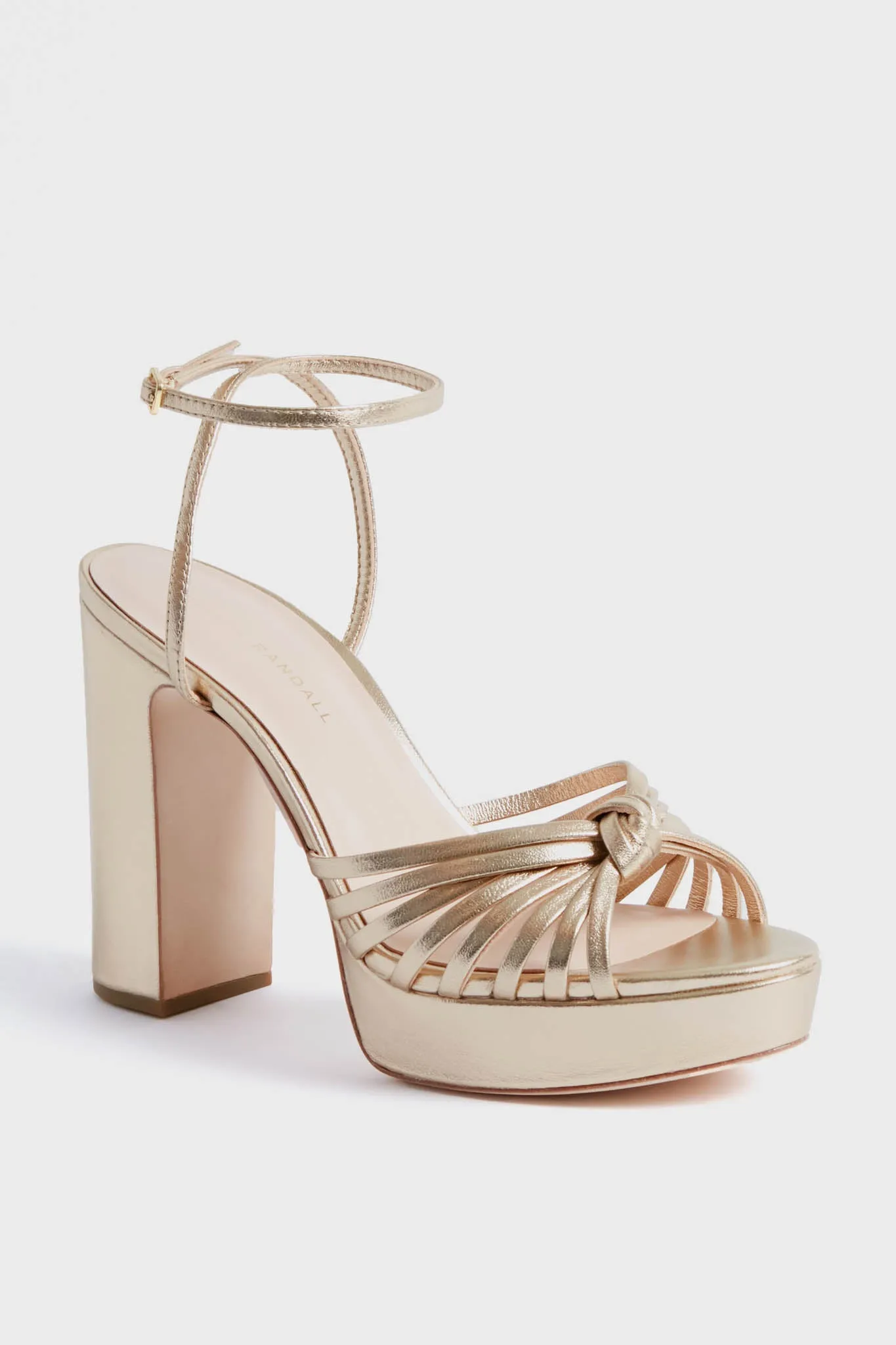 Champagne Nappa Rivka Platform Heels sold by Tuckernuck