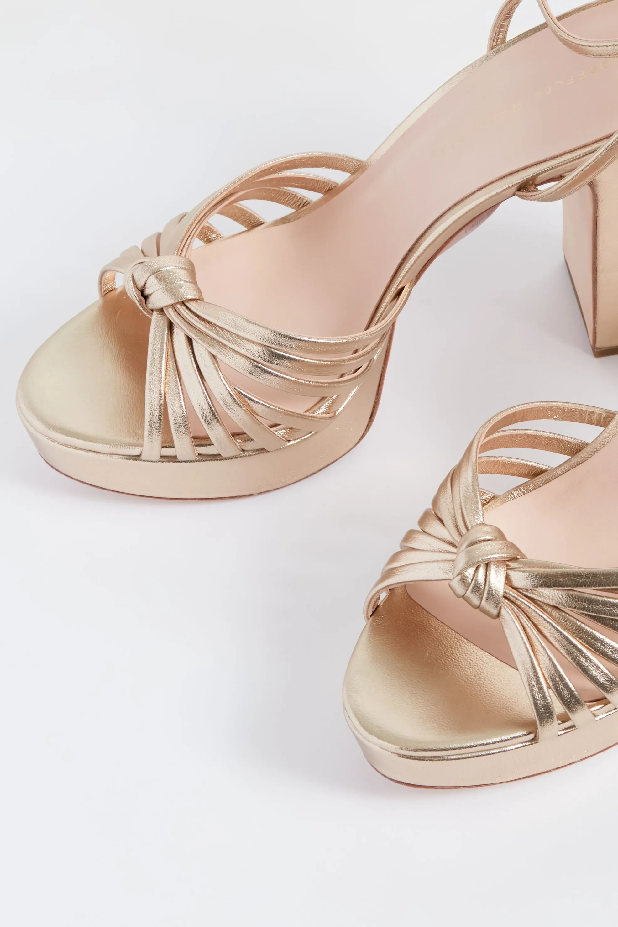 Champagne Nappa Rivka Platform Heels sold by Tuckernuck product image thumbnail 4