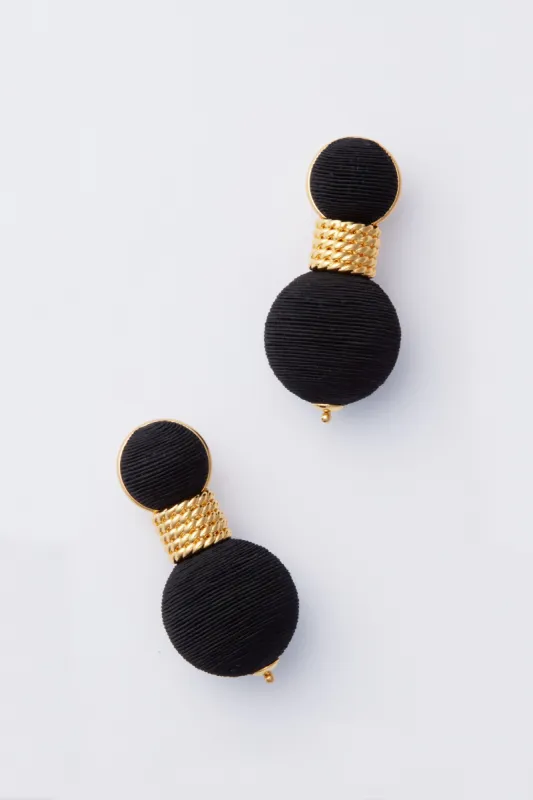 Black Silk Geneva Earrings sold by Tuckernuck