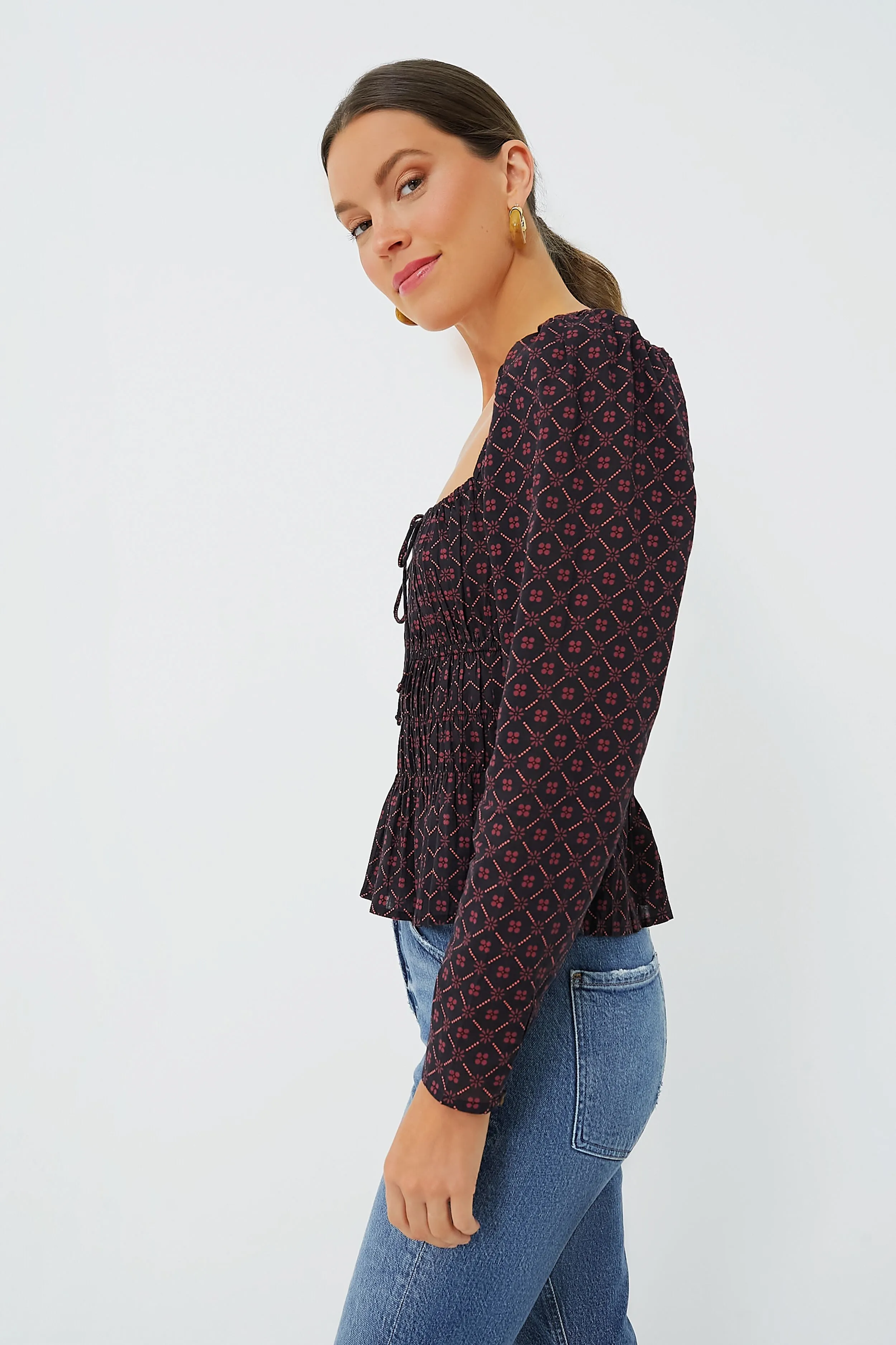 Printed Voile Raphaela Top sold by Tuckernuck product image thumbnail 3