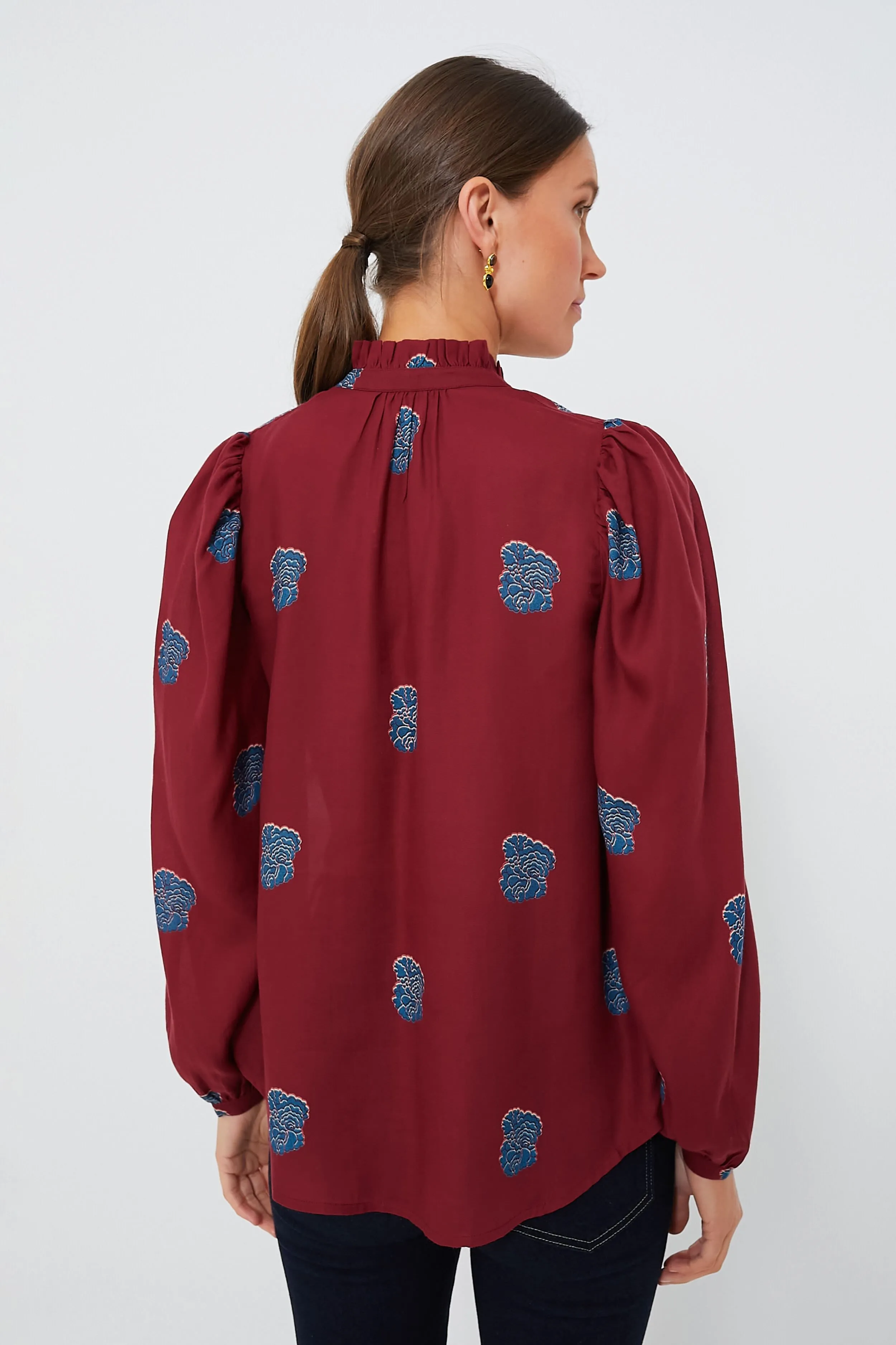 Red Burgundy Annabel Shirt sold by Tuckernuck product image thumbnail 4