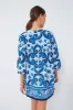 Capri Blue Majolica Tile Bondi Coverup sold by Tuckernuck