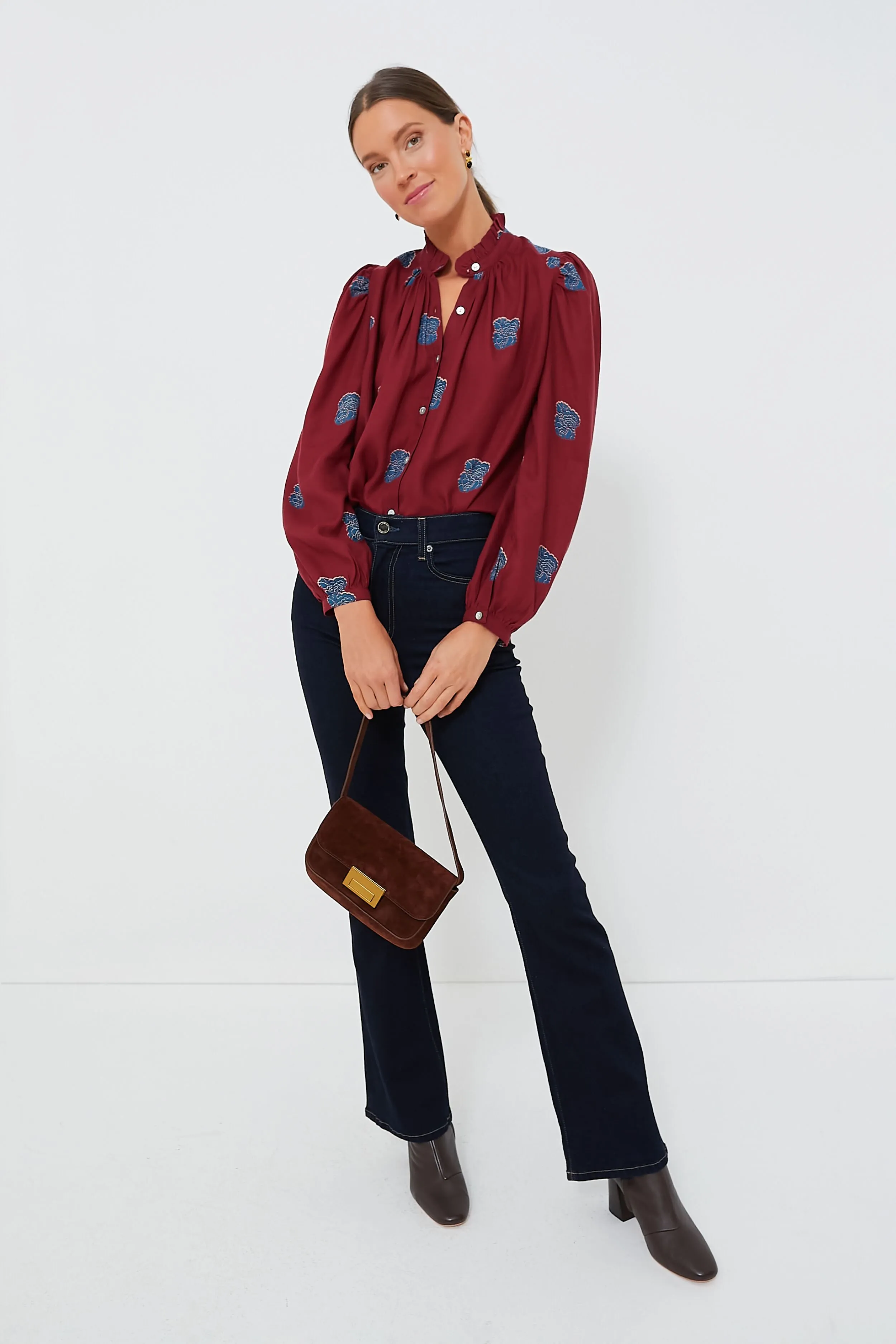 Red Burgundy Annabel Shirt sold by Tuckernuck product image thumbnail 2