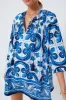 Capri Blue Majolica Tile Bondi Coverup sold by Tuckernuck