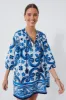 Capri Blue Majolica Tile Bondi Coverup sold by Tuckernuck
