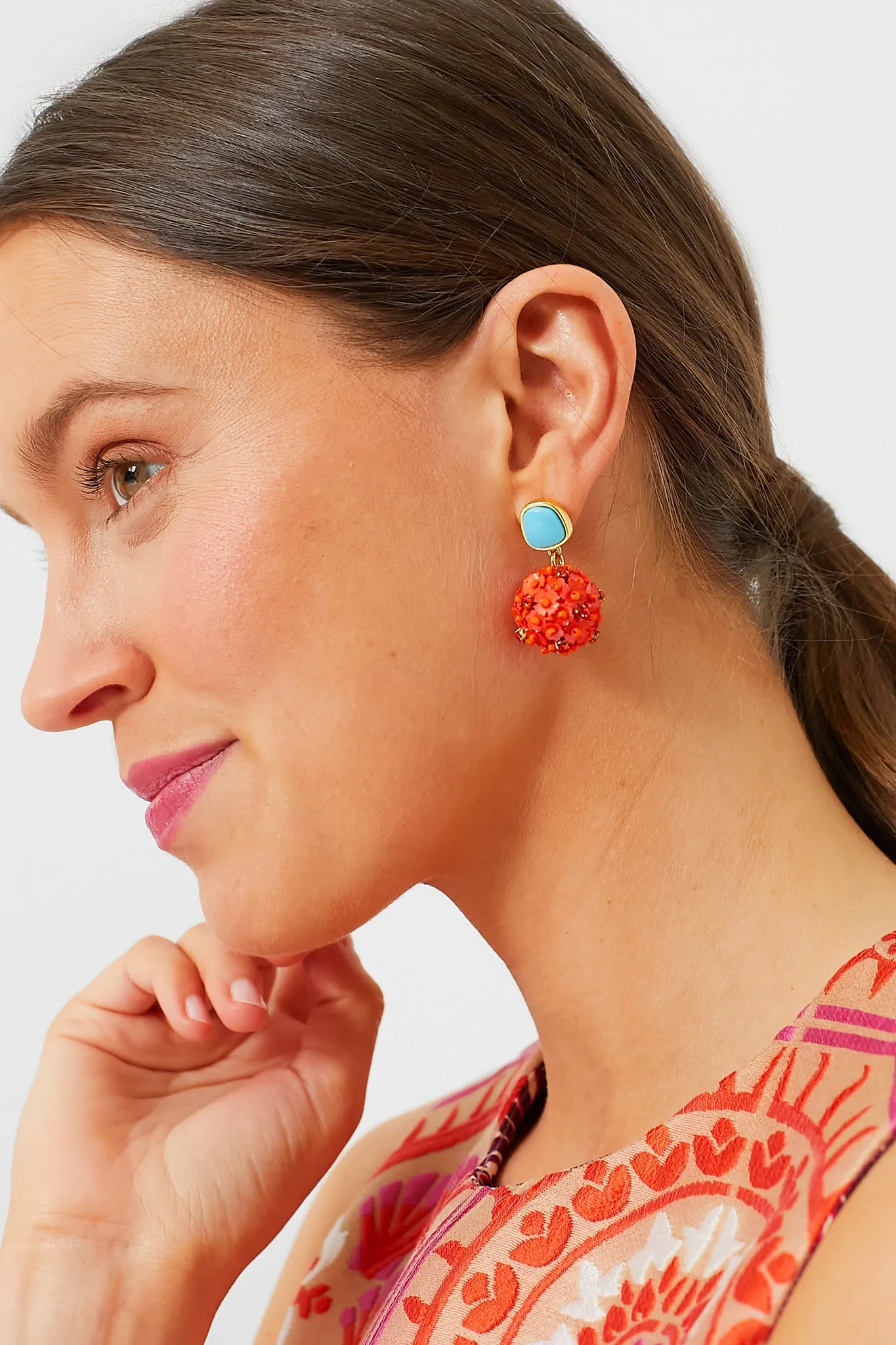 Multi Plumeria Earrings sold by Tuckernuck product image thumbnail 2