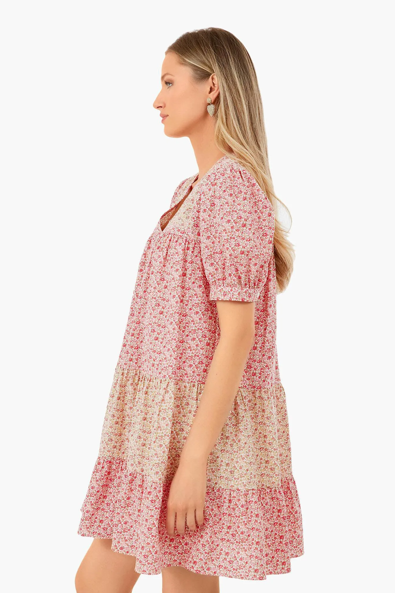 Multi Pink Floral Hana Mini Dress sold by Tuckernuck product image thumbnail 3