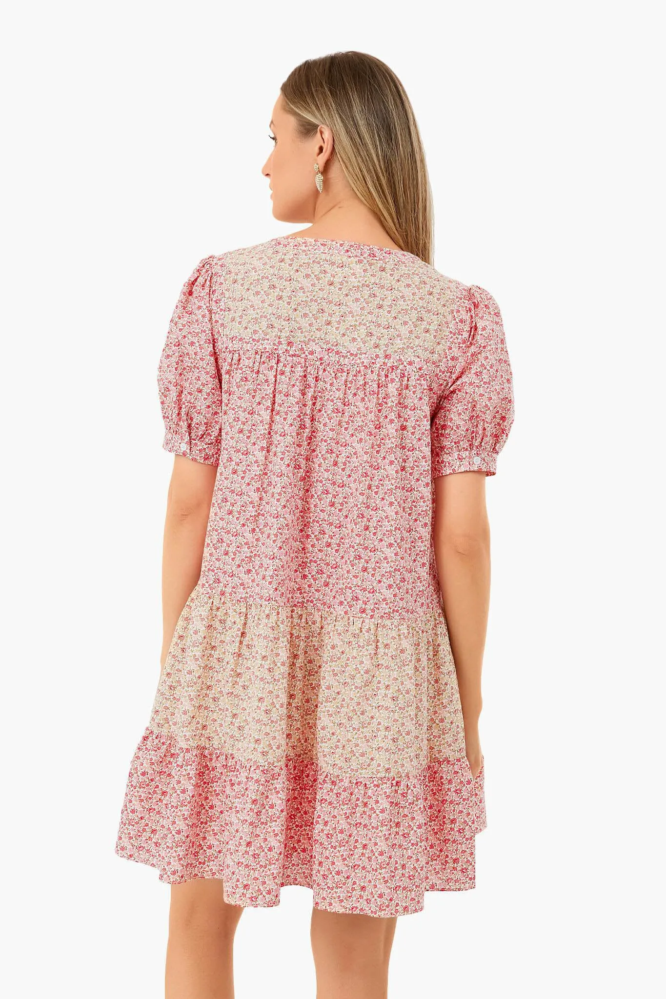Multi Pink Floral Hana Mini Dress sold by Tuckernuck product image thumbnail 4