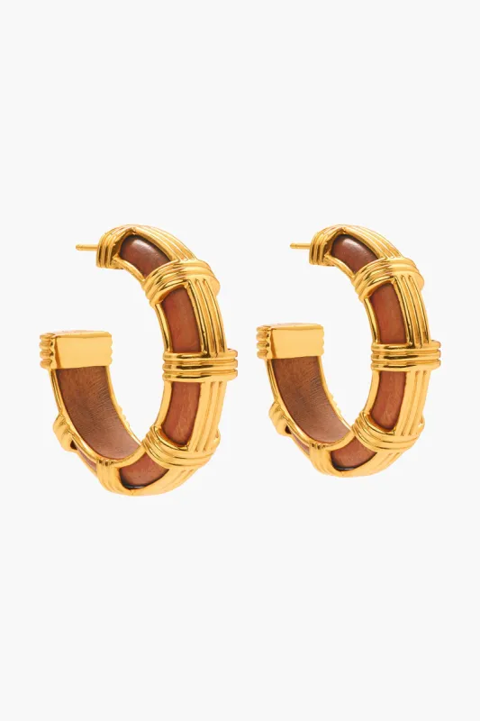 Gaia Cage Hoop Earrings sold by Tuckernuck