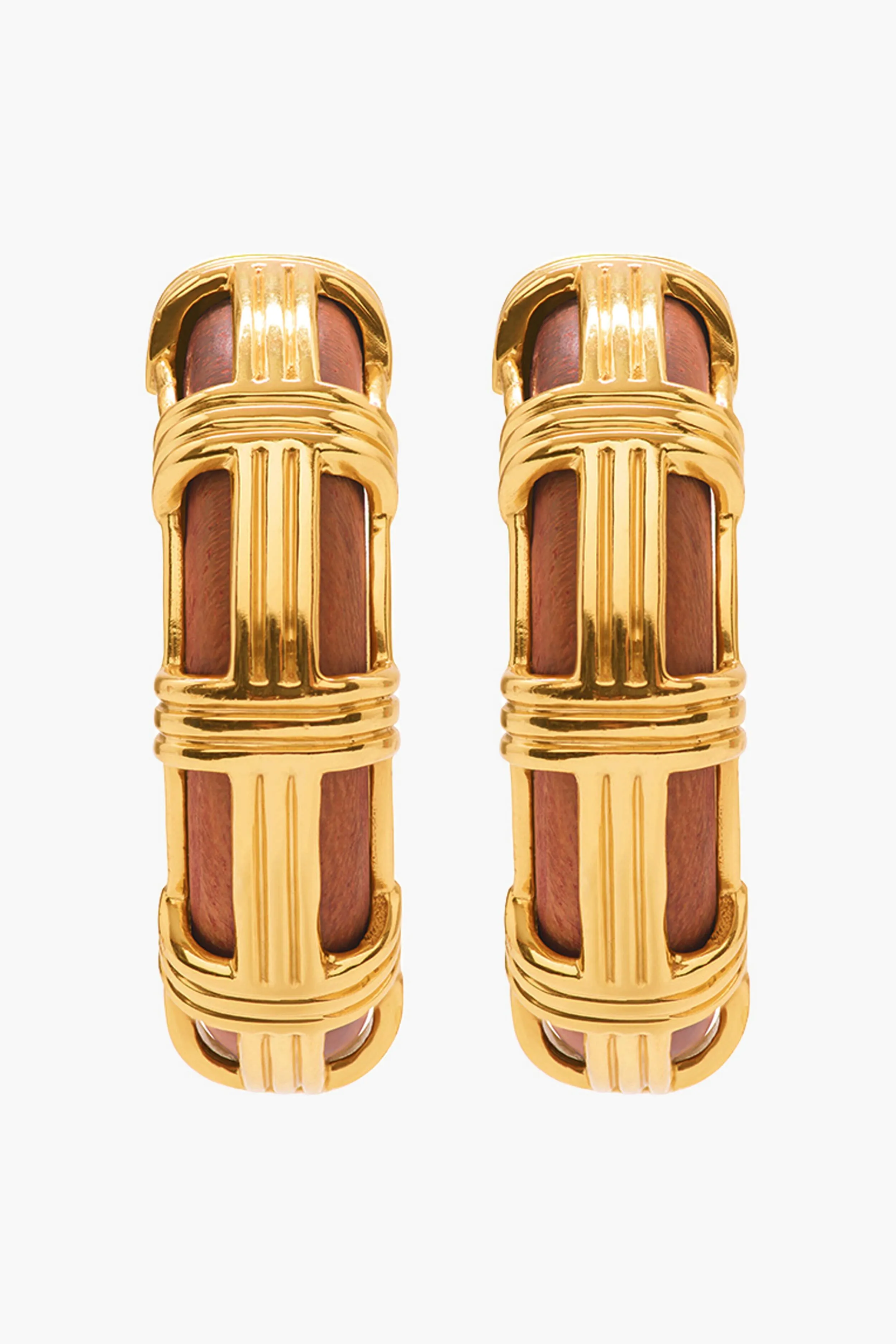 Gaia Cage Hoop Earrings sold by Tuckernuck product image thumbnail 2