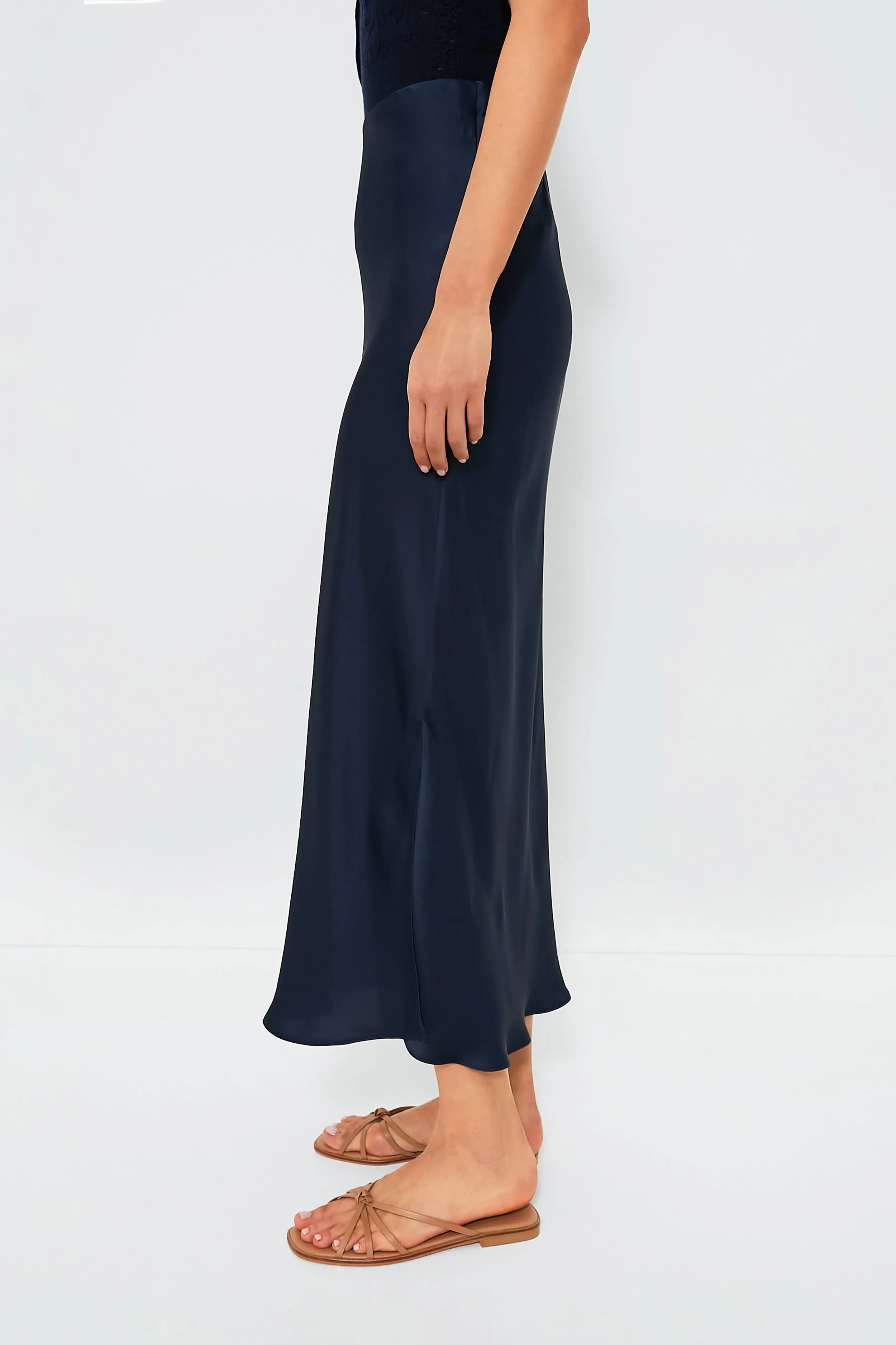 Nautical Navy Silky Slip Skirt sold by Tuckernuck product image thumbnail 3