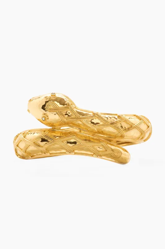 Earth Goddess Serpentina Hinged Bangle sold by Tuckernuck