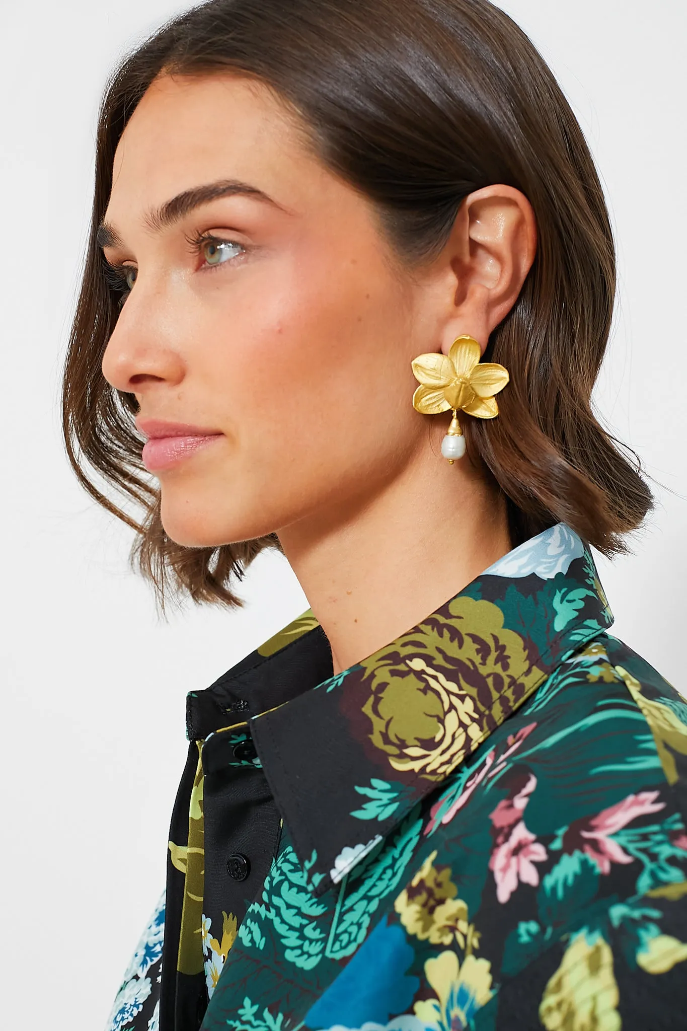 Gold Phalaenopsis and Pearl Stud sold by Tuckernuck product image thumbnail 2