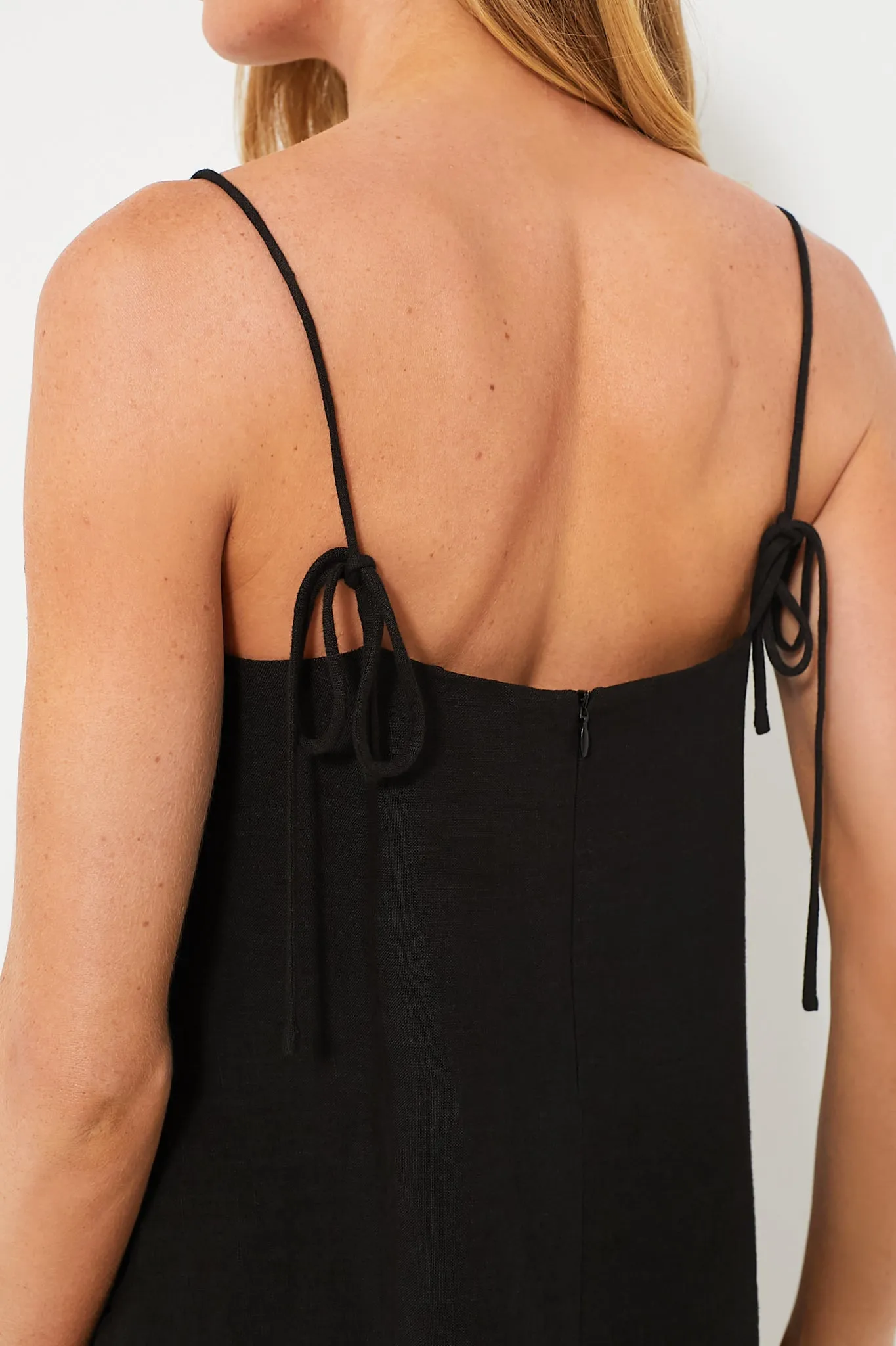 Black Linen Lea Dress sold by Tuckernuck product image thumbnail 5