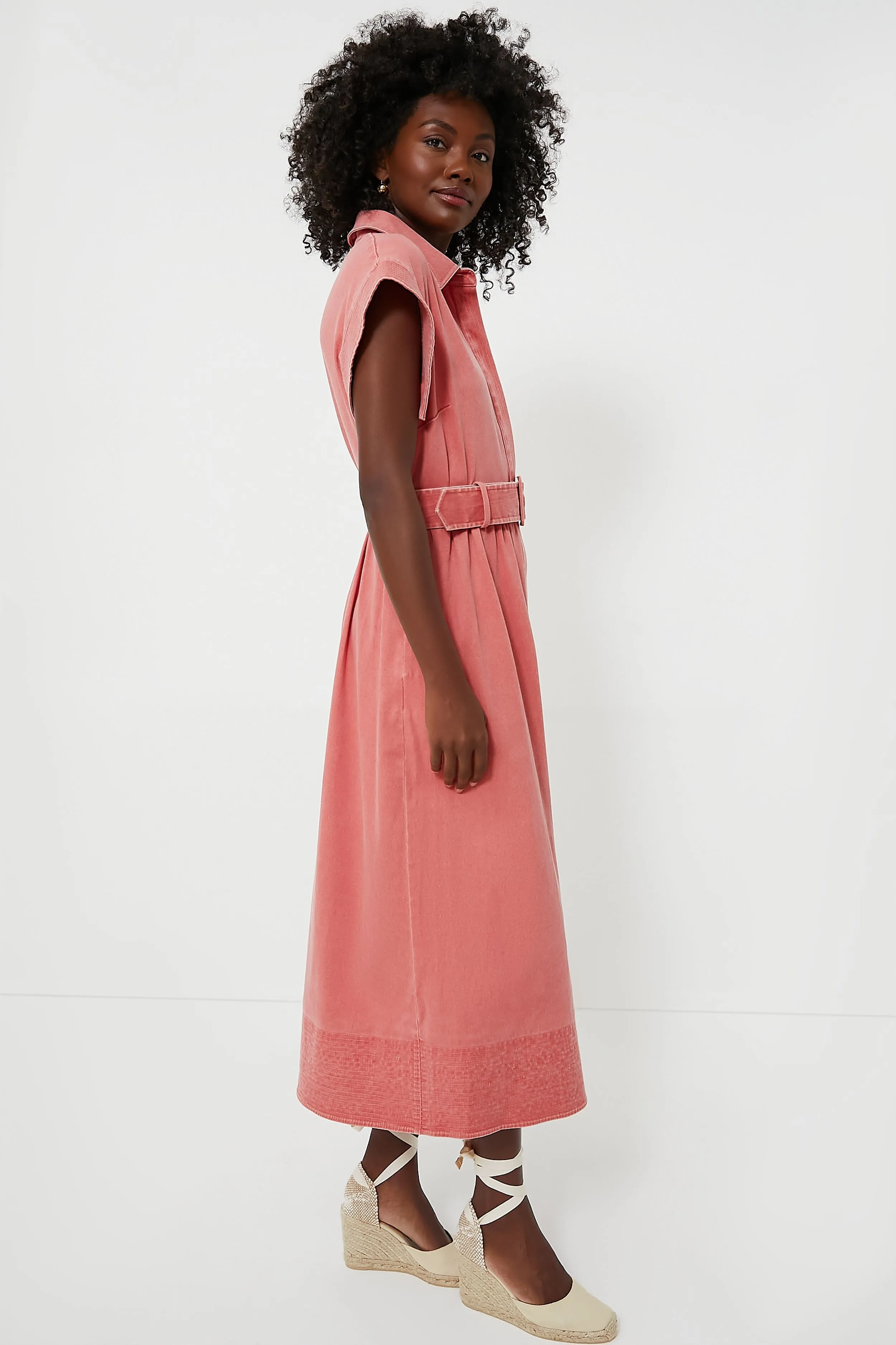Nantucket Red Stretch Twill Chloe Dress sold by Tuckernuck product image thumbnail 5