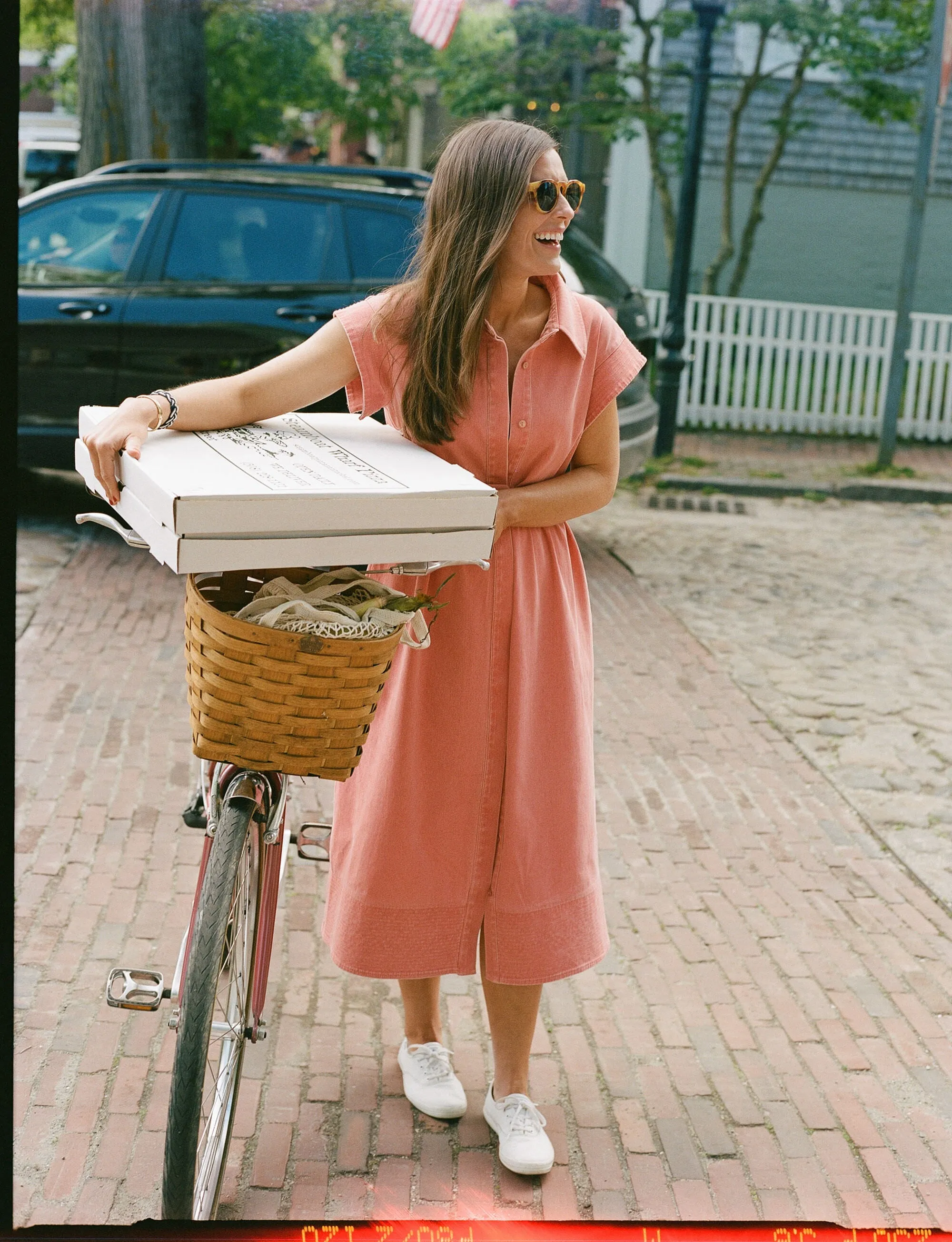 Nantucket Red Stretch Twill Chloe Dress sold by Tuckernuck product image thumbnail 2