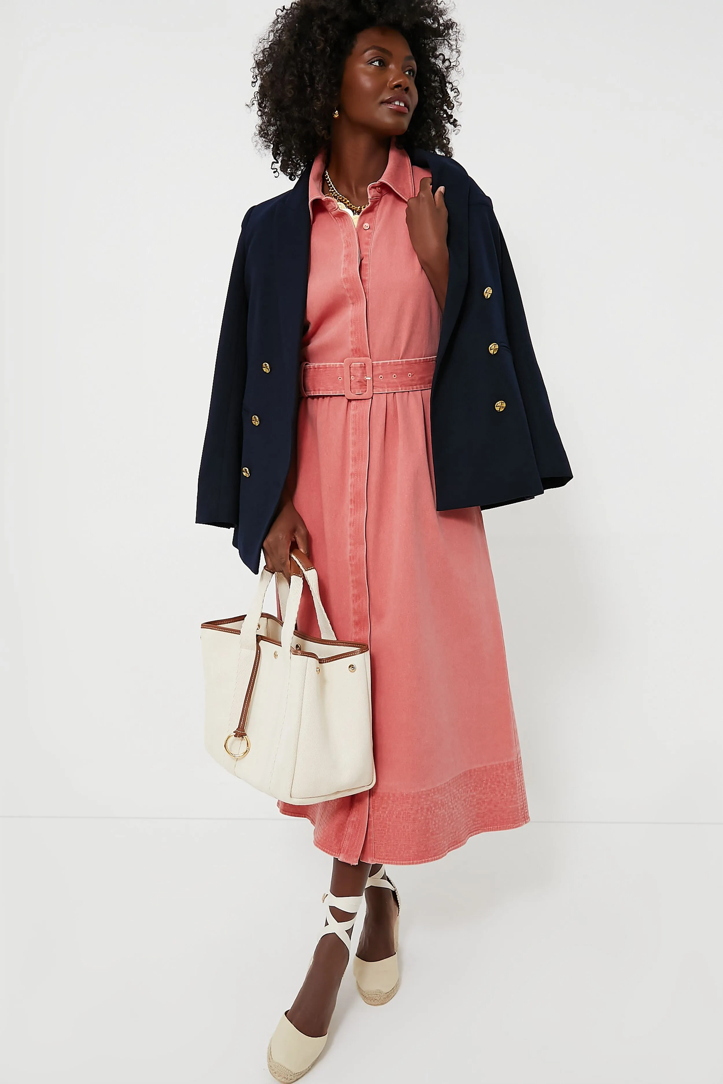 Nantucket Red Stretch Twill Chloe Dress sold by Tuckernuck product image thumbnail 4