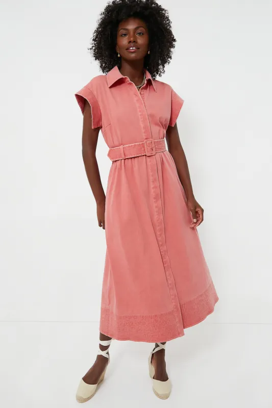 Nantucket Red Stretch Twill Chloe Dress sold by Tuckernuck