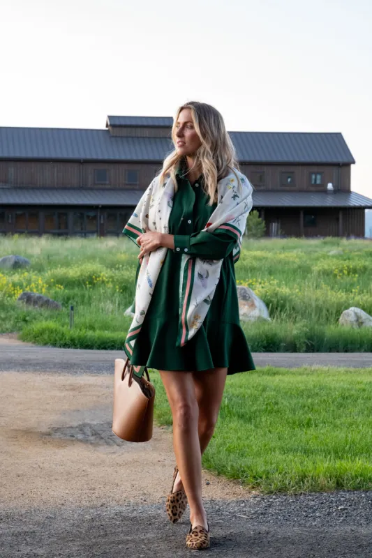 Hunter Green Crepe Callahan Dress sold by Tuckernuck