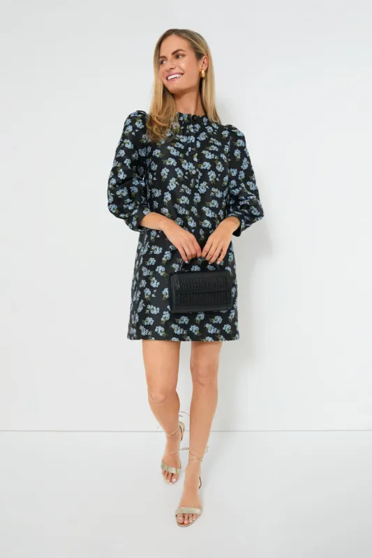 Black Heirloom Jacquard Samantha Dress sold by Tuckernuck