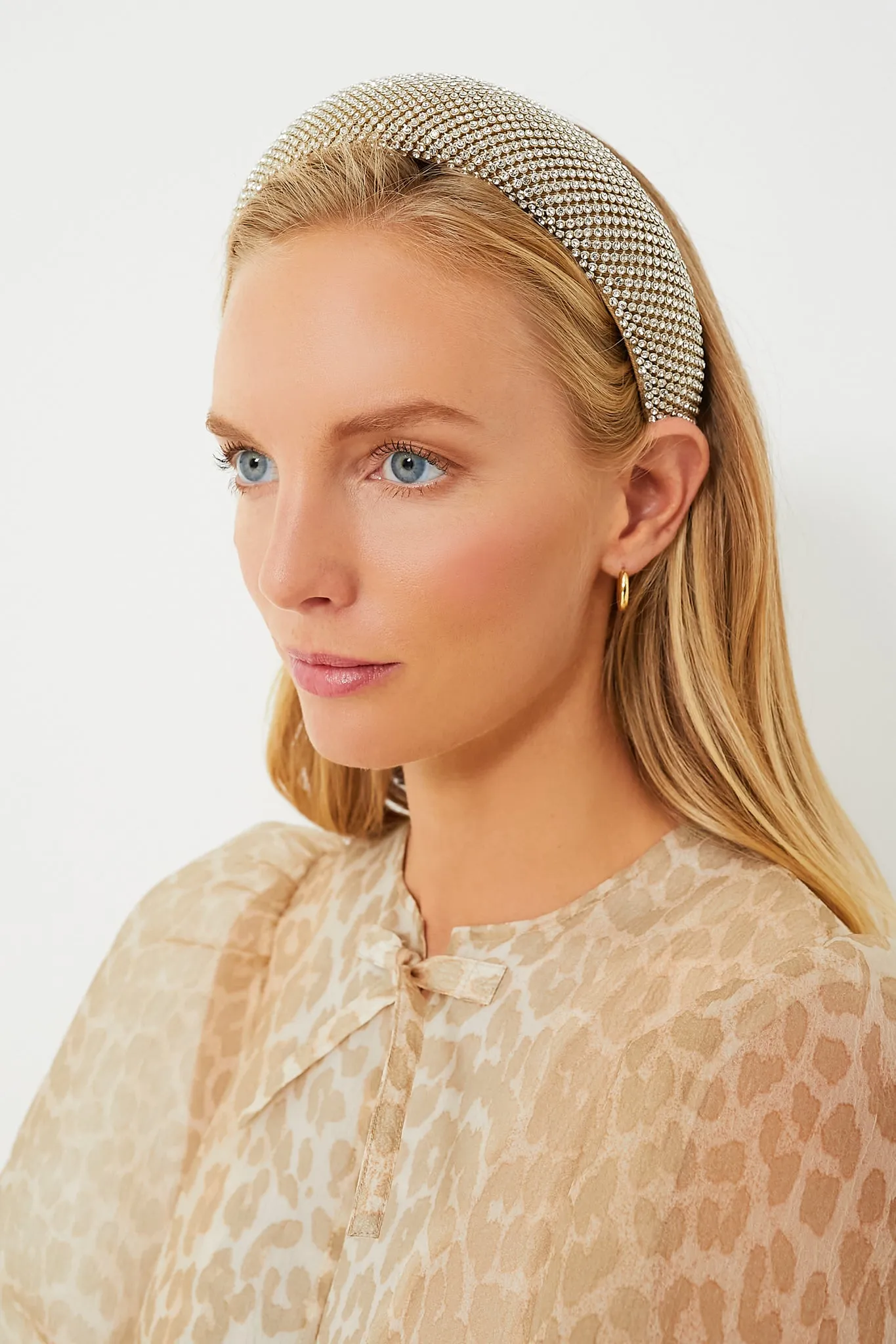 Gold Diamante Bellamy Puffy Headband sold by Tuckernuck product image thumbnail 4