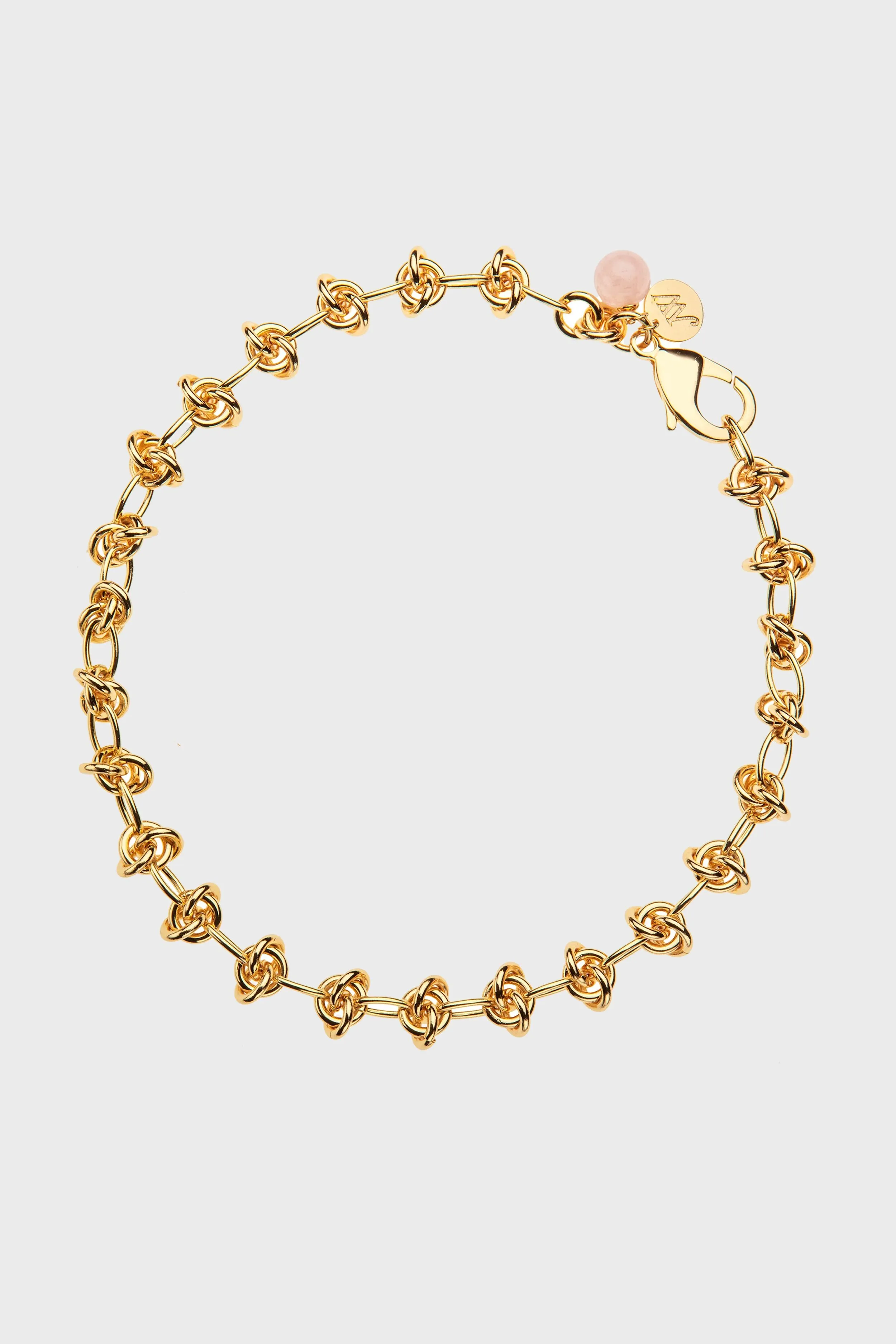 In a Knot Chain with Rose Quartz Bead sold by Tuckernuck product image thumbnail 5