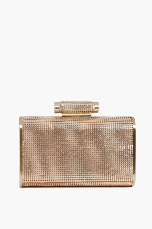 Gold Inca Mesh Clutch sold by Tuckernuck