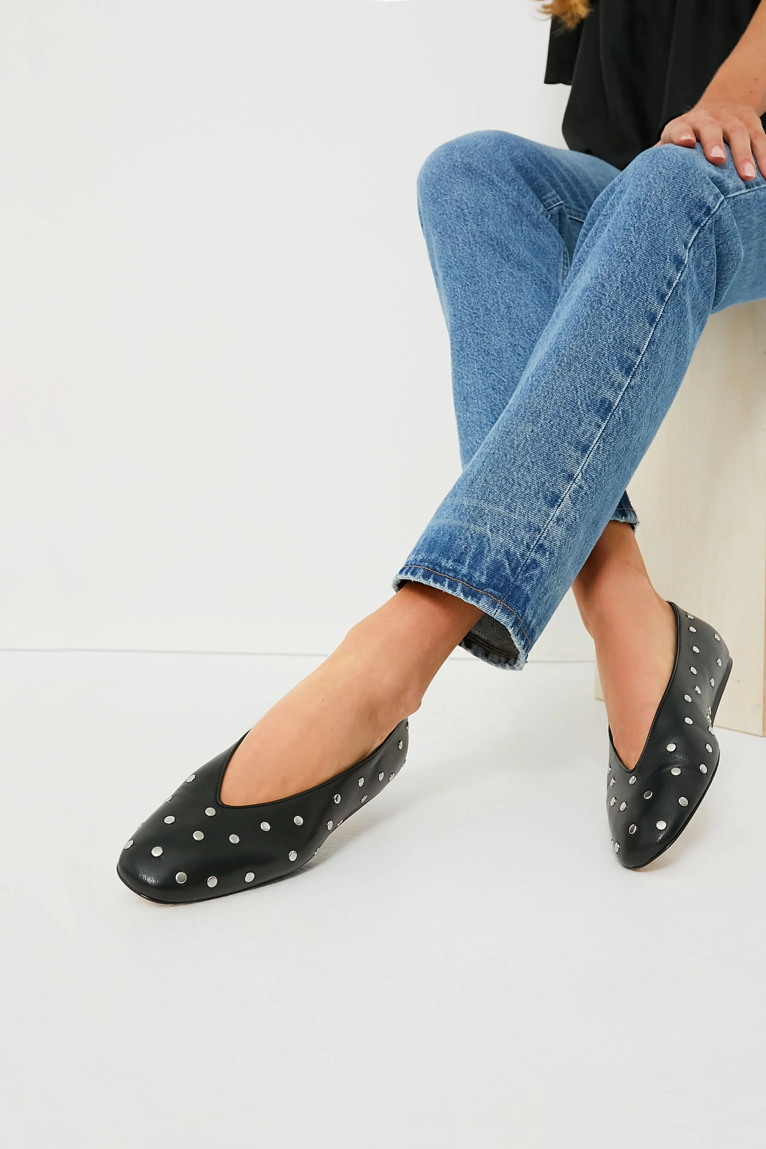 Black Regency Studded Leather Slippers sold by Tuckernuck product image thumbnail 3