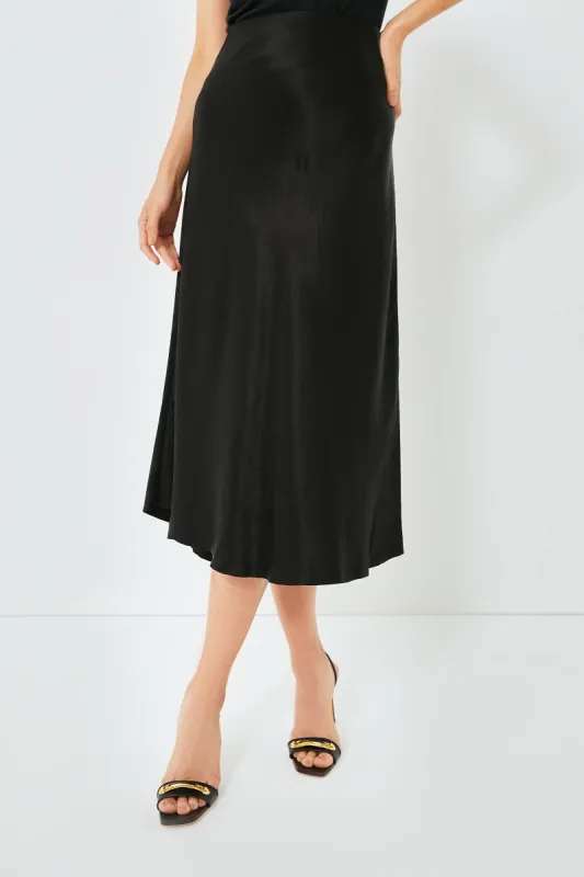 Black Shaped Hem Bias Slip Skirt sold by Tuckernuck