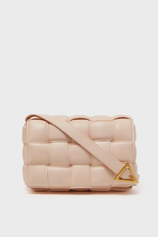 Bottega Veneta Pink Beige Maxi Intrecciato Padette Cassette Bag sold by Tuckernuck