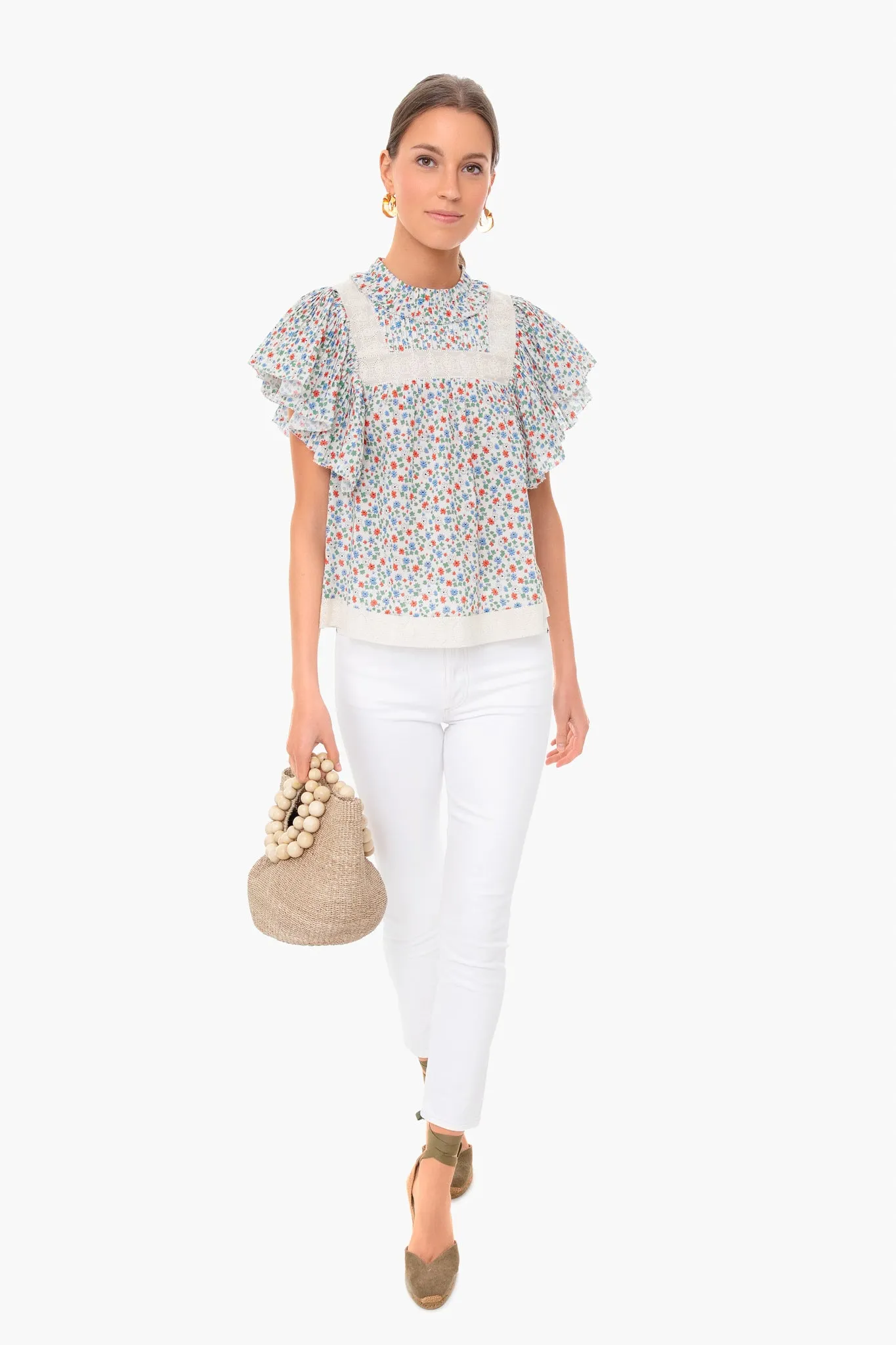 Multi Bubbie Ditsy Short Sleeve Top sold by Tuckernuck product image thumbnail 4