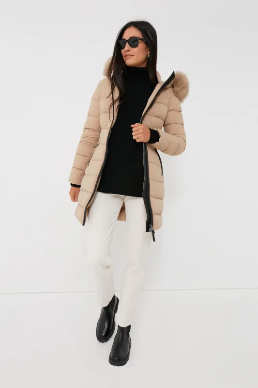 Light Camel Calla Down Coat sold by Tuckernuck