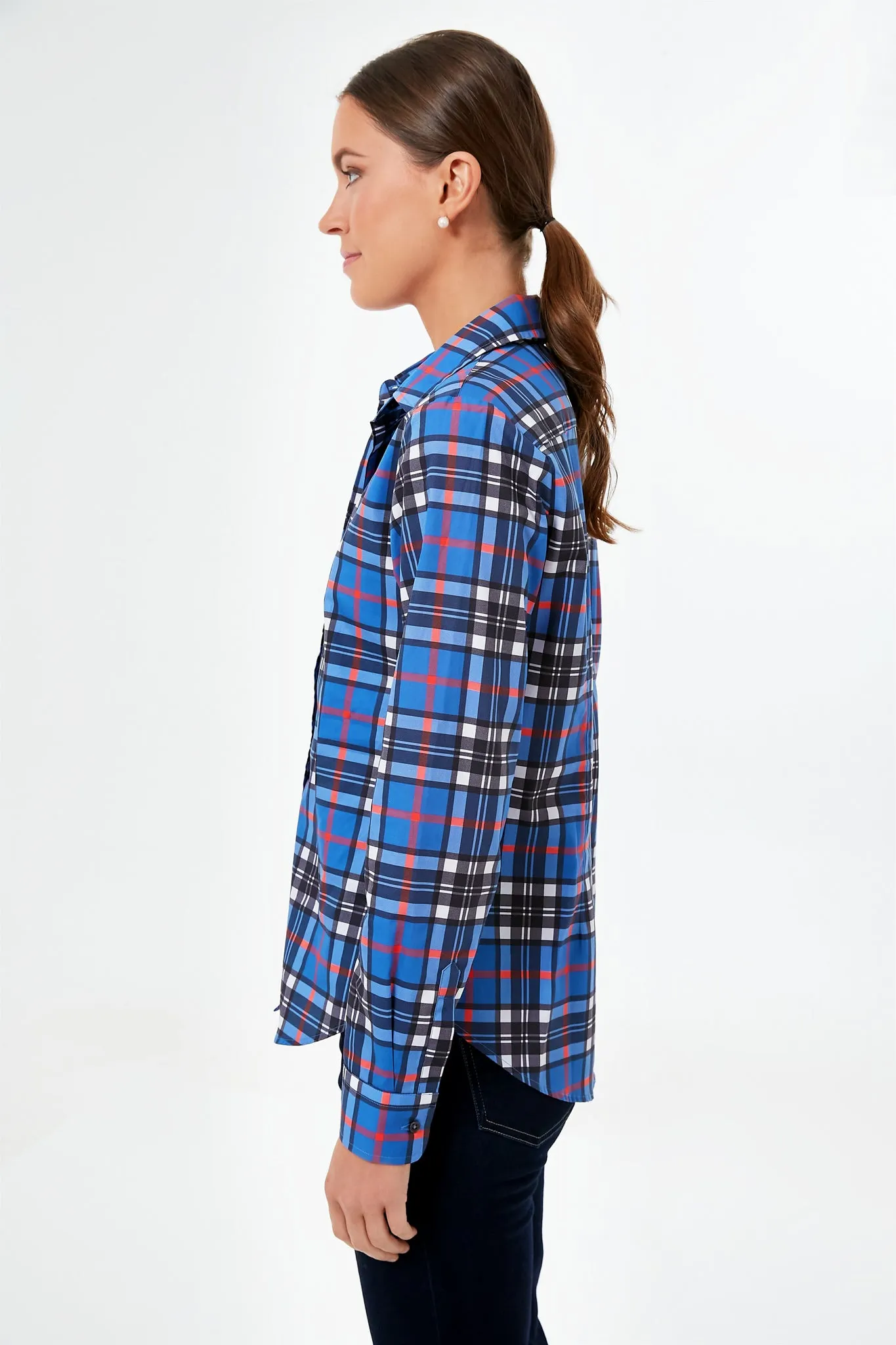 Exclusive Blue and Black Plaid Icon Shirt sold by Tuckernuck product image thumbnail 3